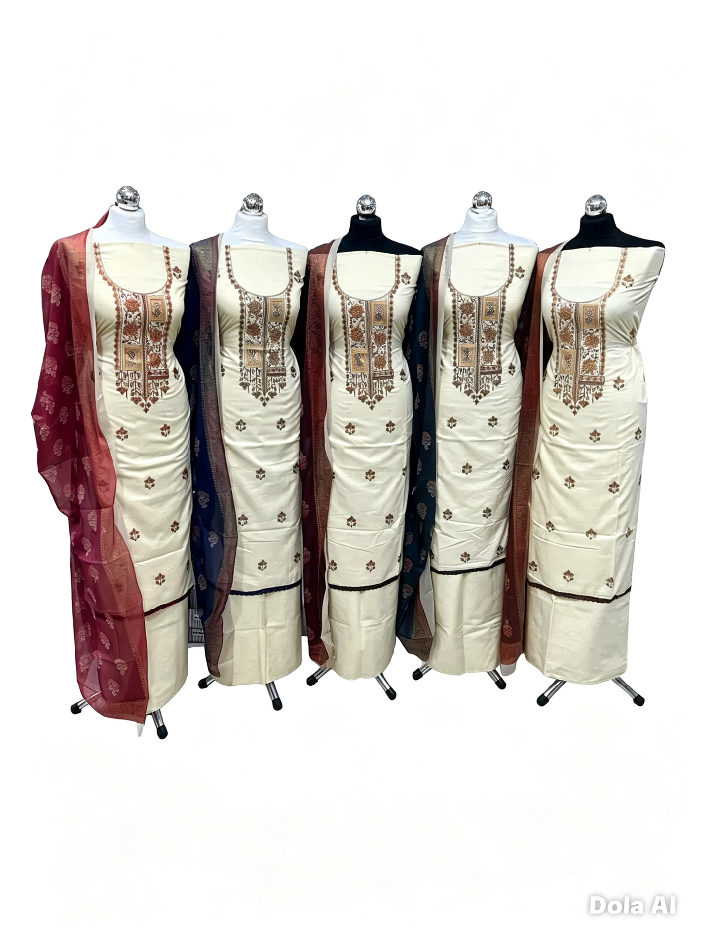 Exquisite Cotton Lawn Embroidered Neckline
