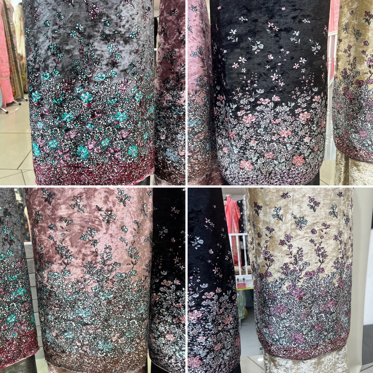 Premium Digital Print Velvet Suit