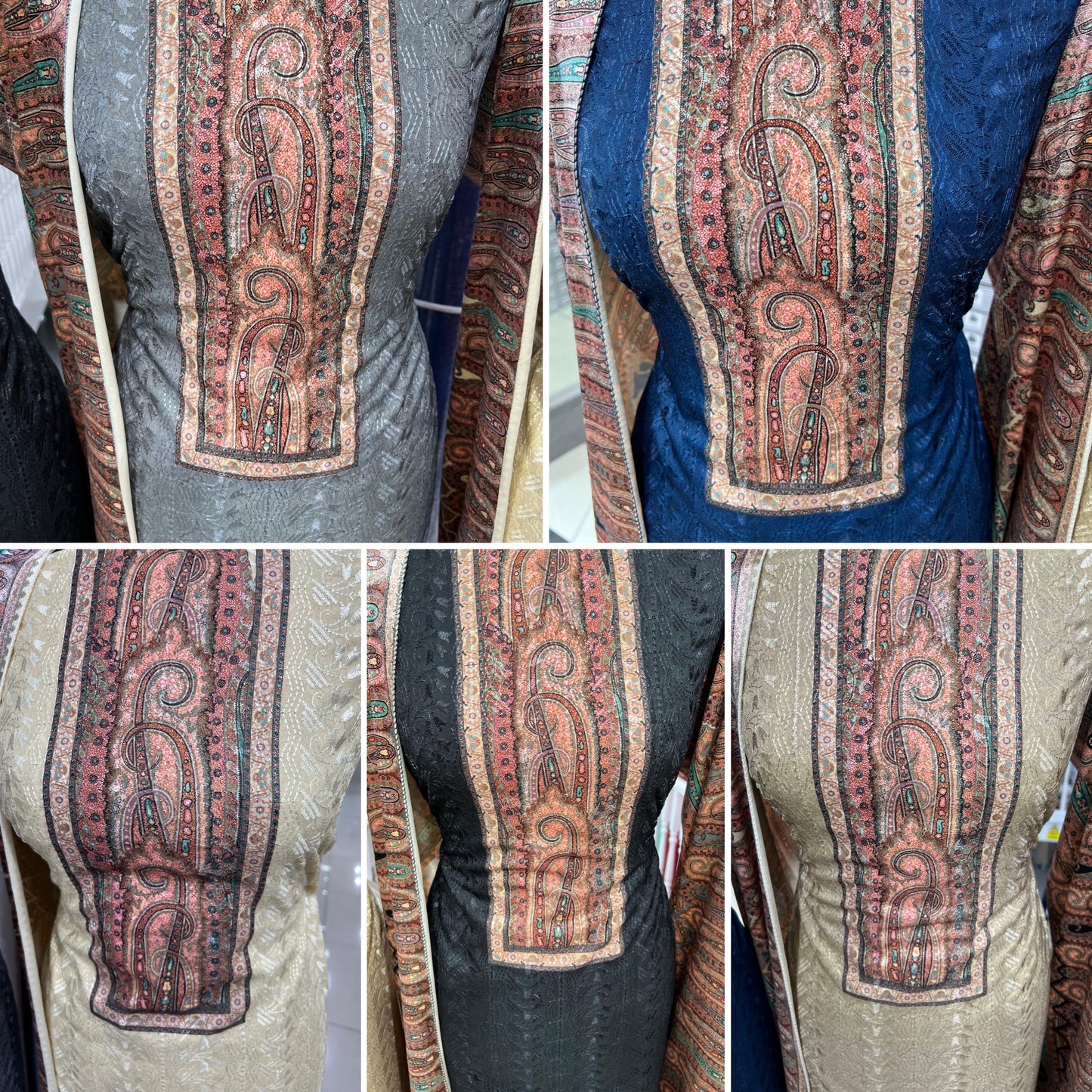 Digital Print Alpine With Velvet Shawl