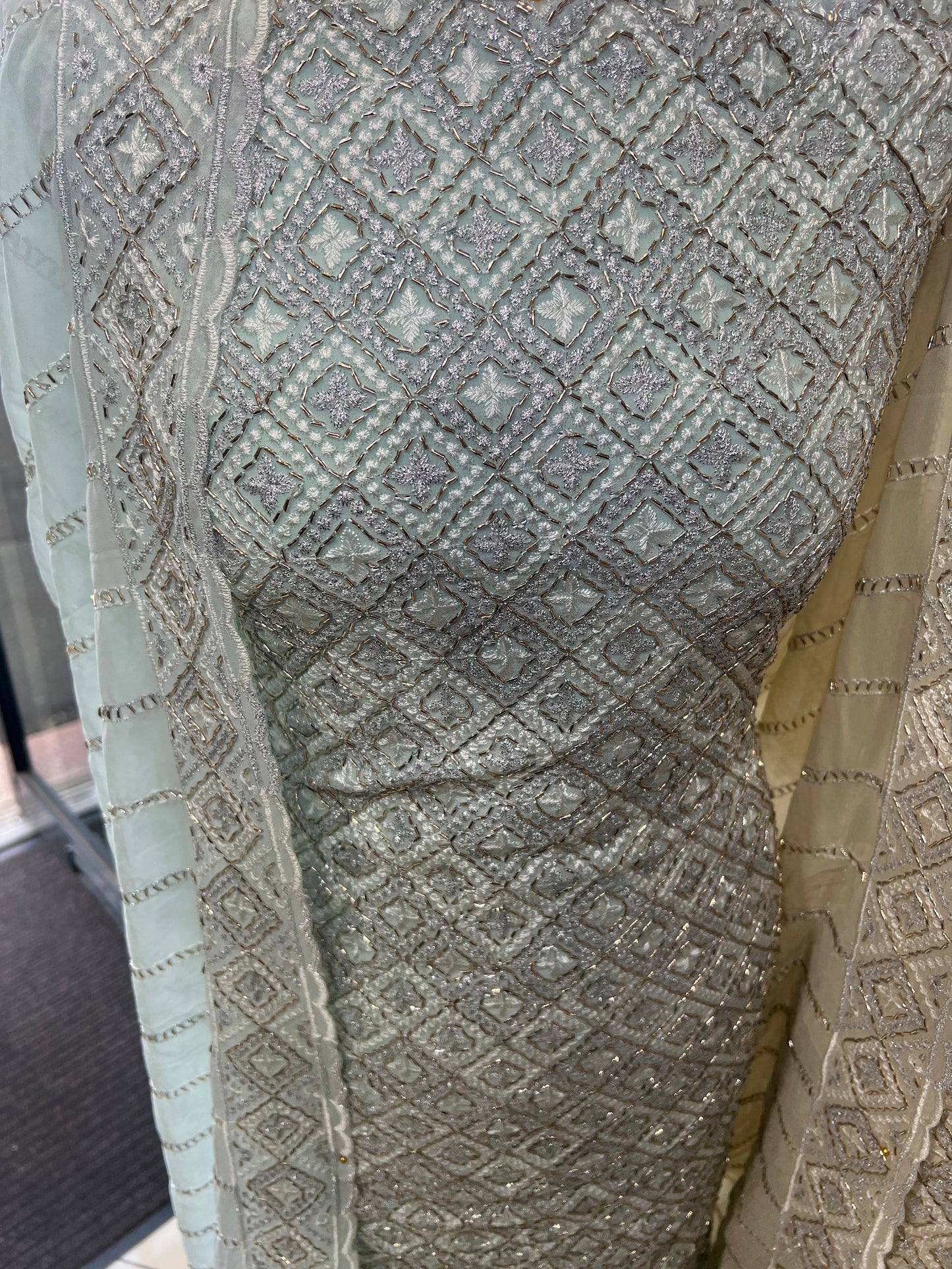 Embroidered Georgette — Thread Embroidery & Embroidered Dupatta