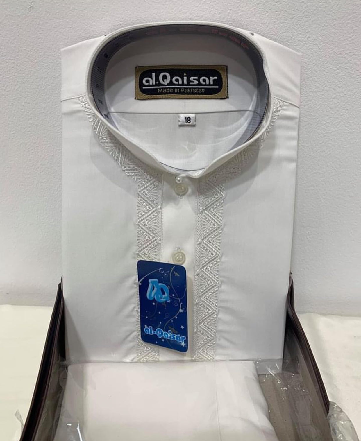 AL QAISAR PREMIUM BOYS SHALWAR KAMEEZ- OFF WHITE EMBROIDERED