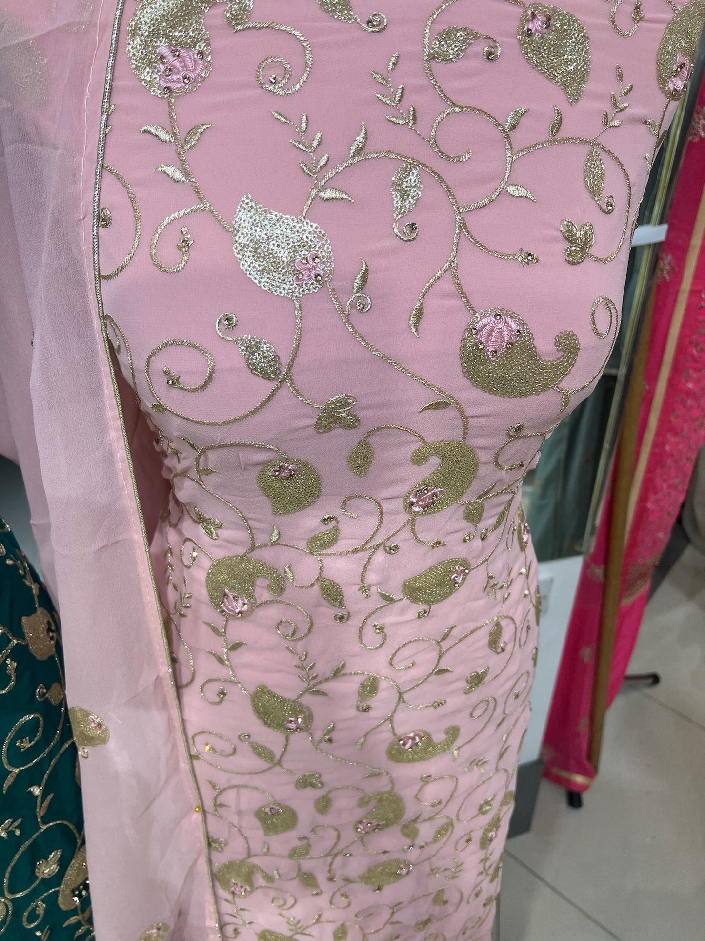 Embroidered Raw Silk
