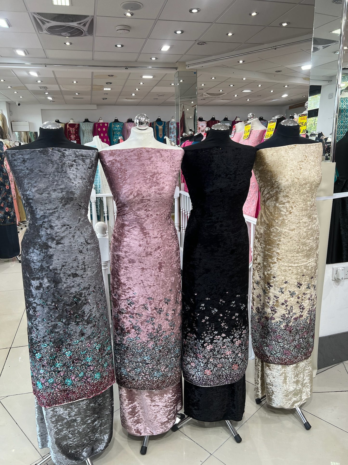 Premium Digital Print Velvet Suit