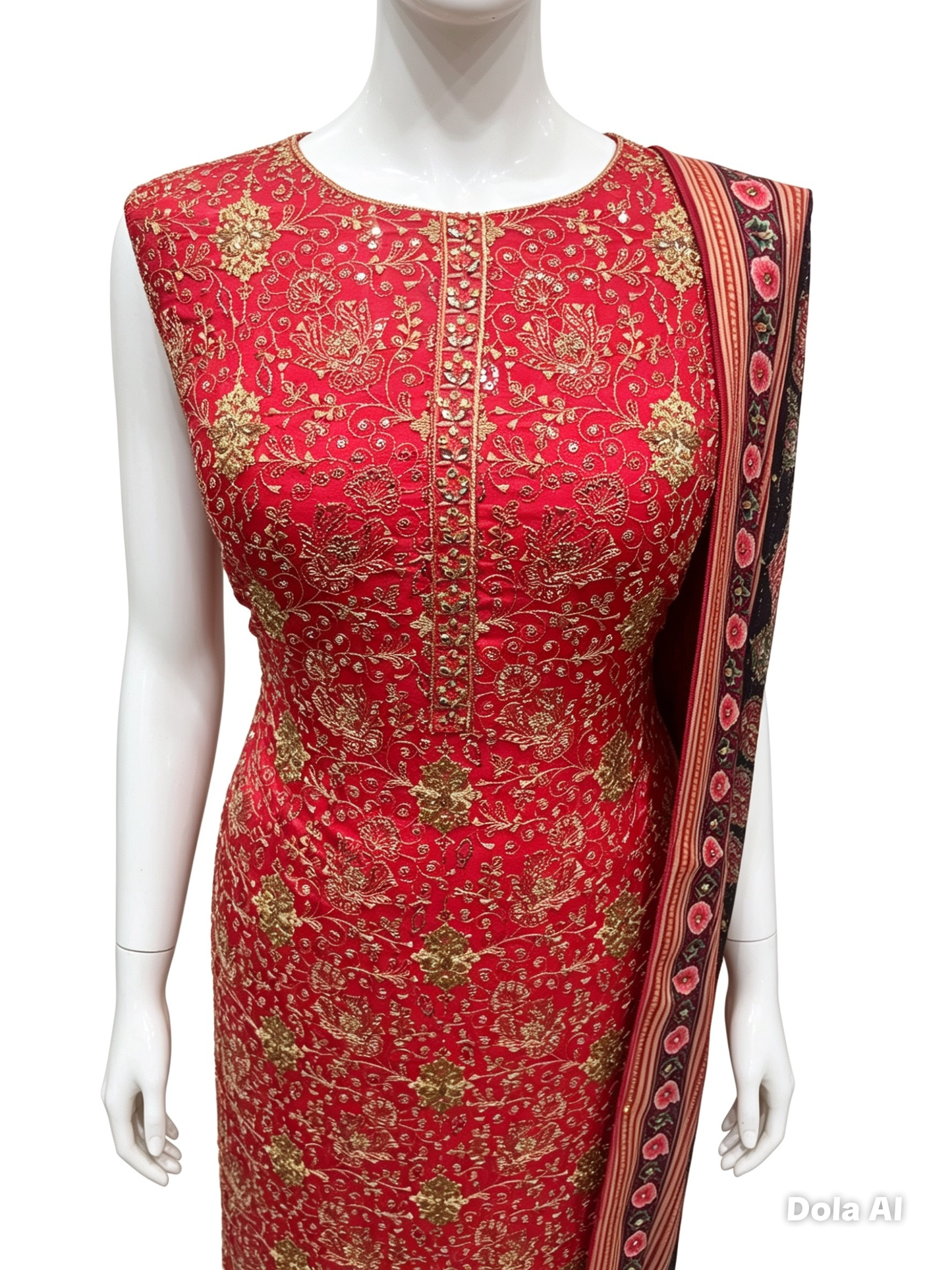 Embellished Dupion Silk