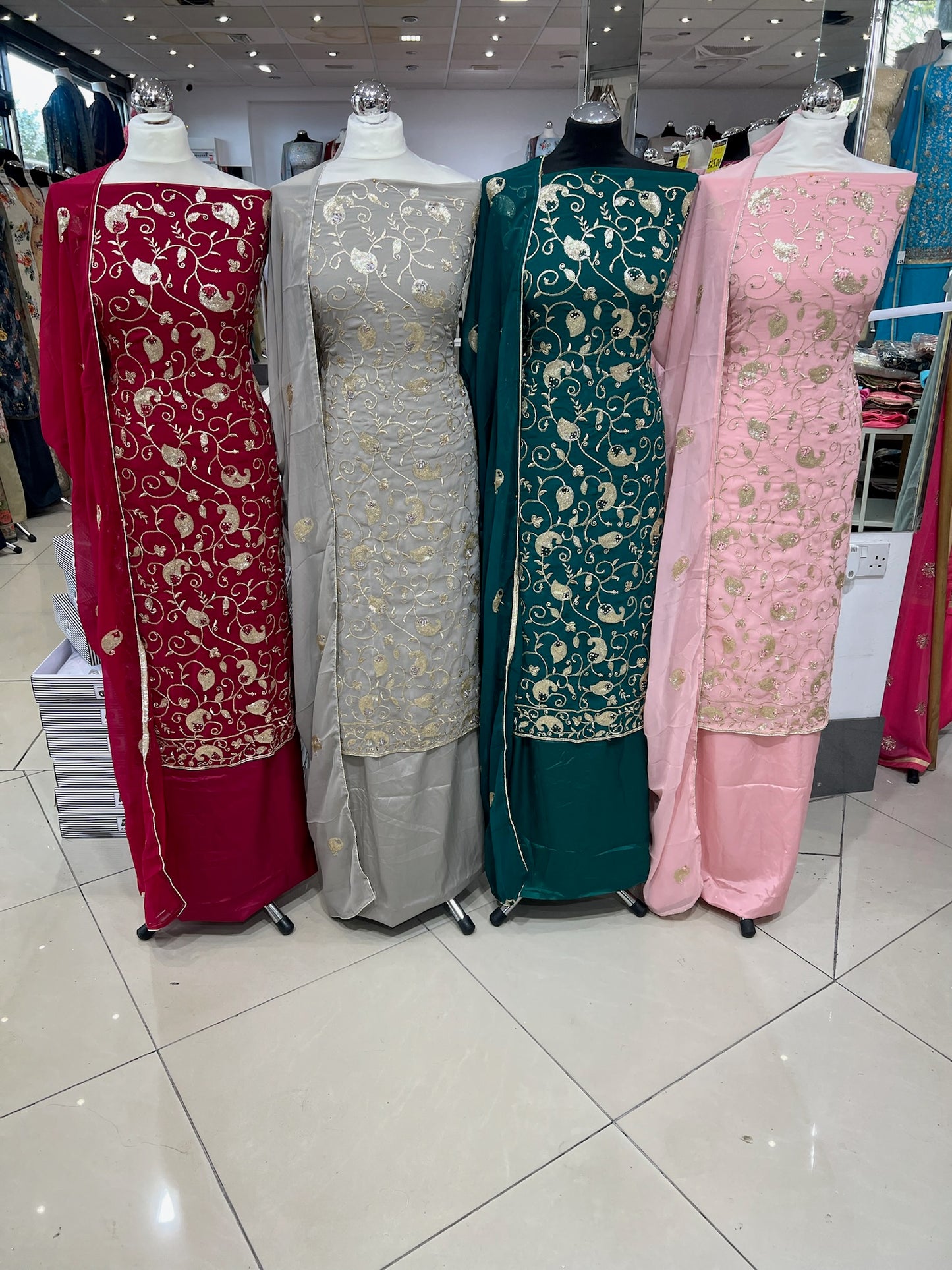 Embroidered Raw Silk