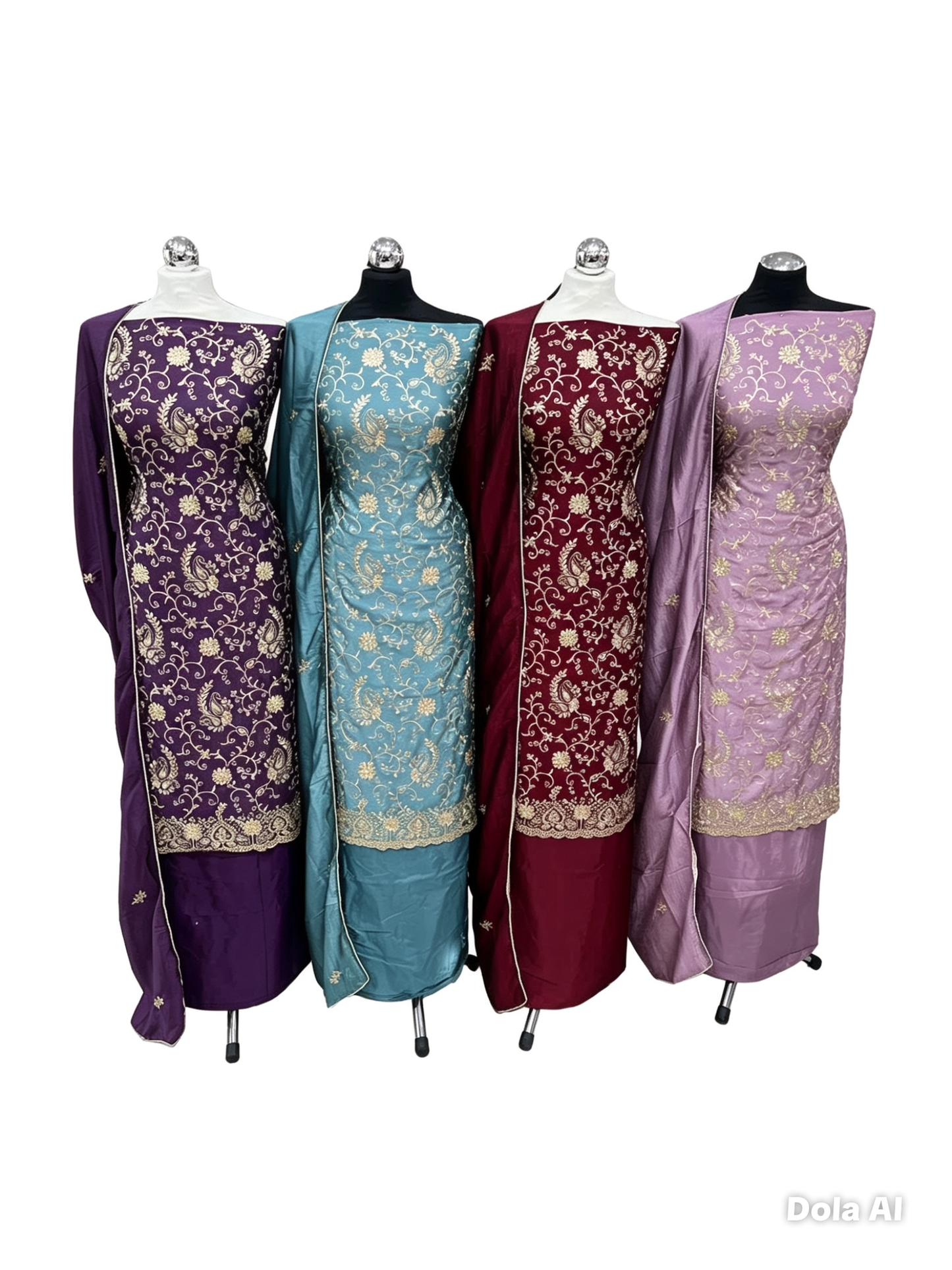 Embroidered Raw Silk