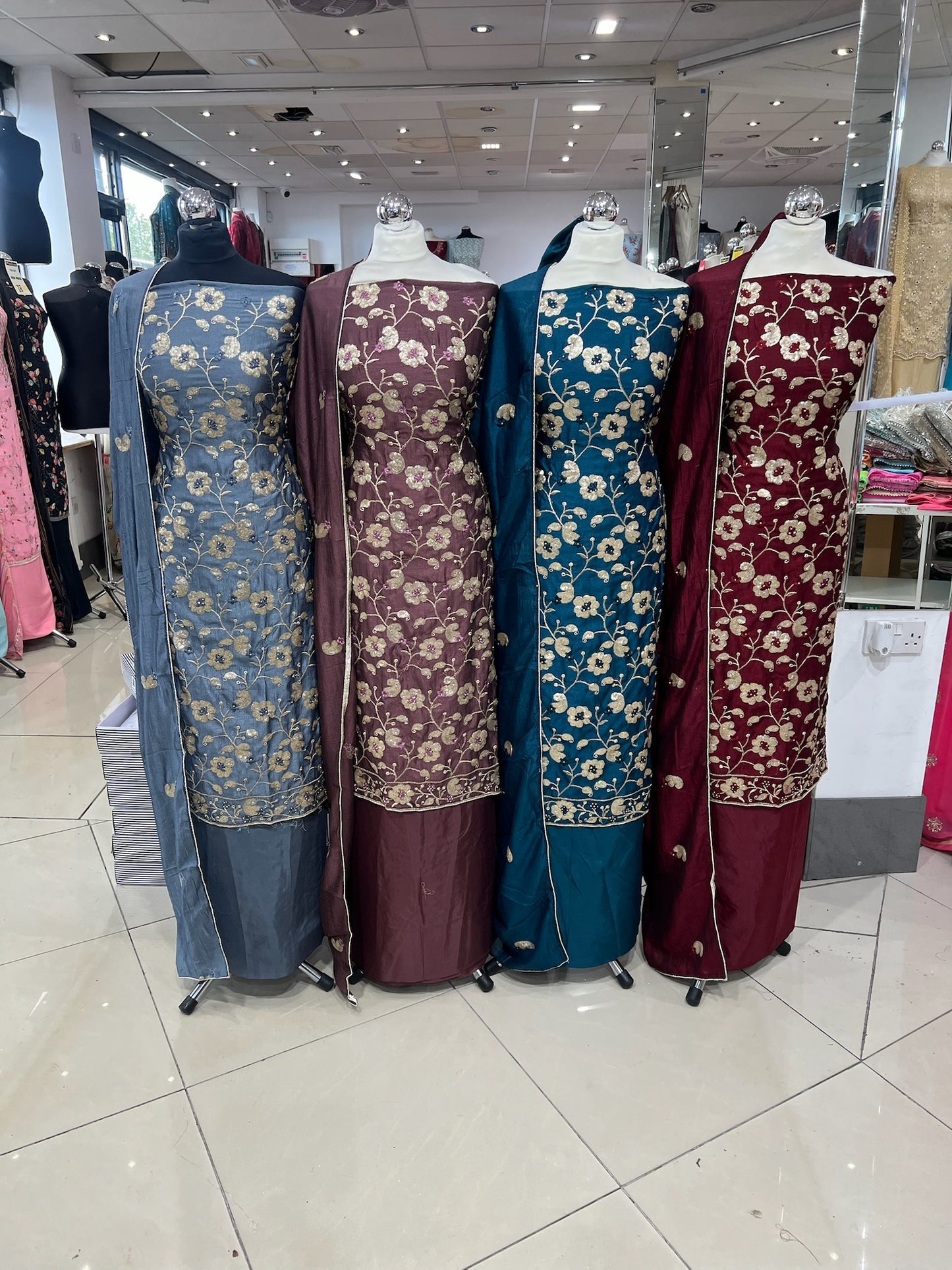 Embroidered Raw Silk