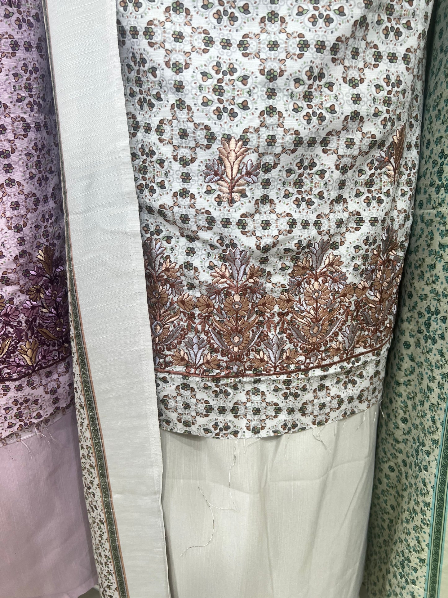 Digtial Print Alpine With Thread Embroidery