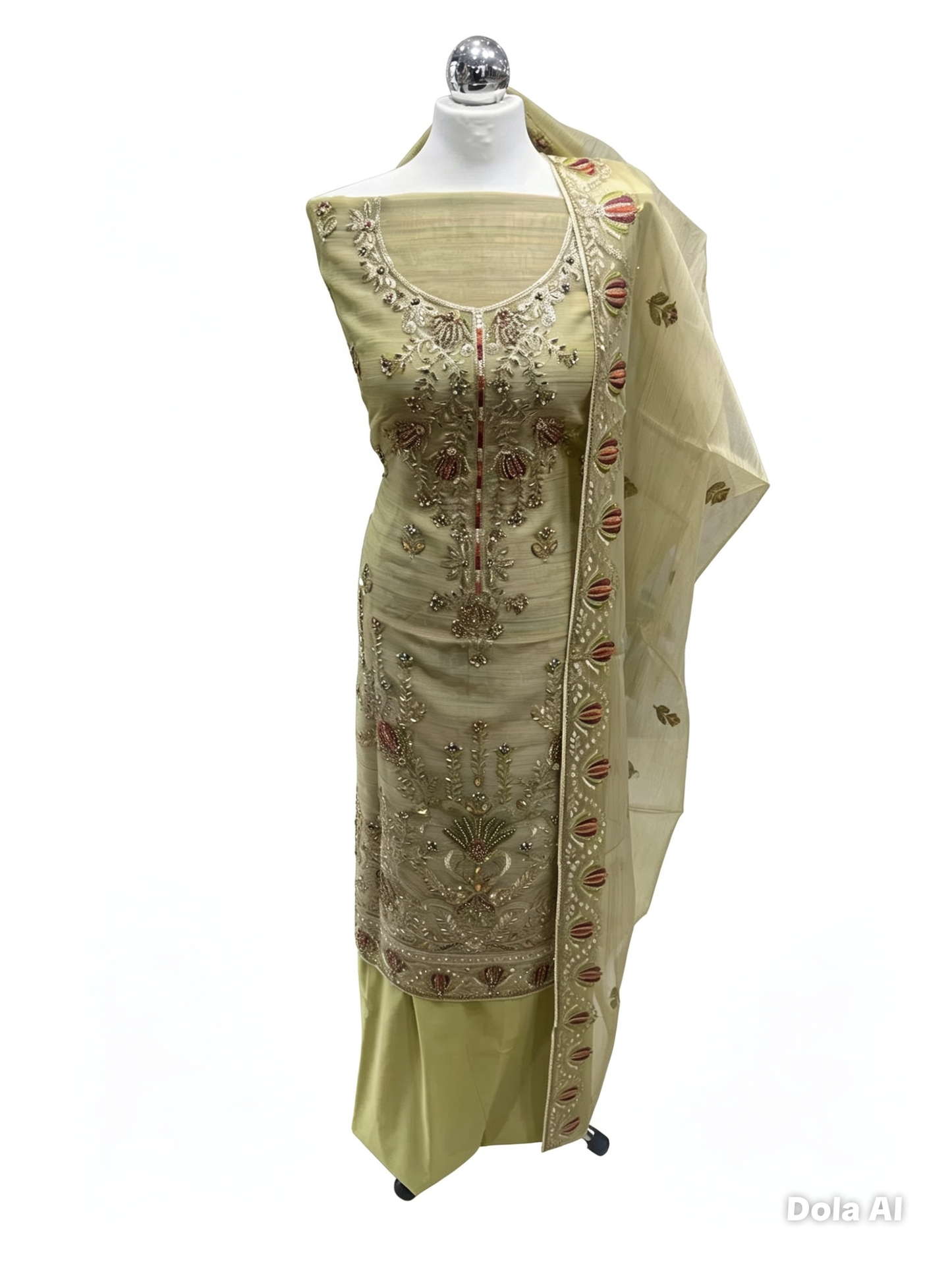Fancy Embroidered Embellished Chiffon Organza