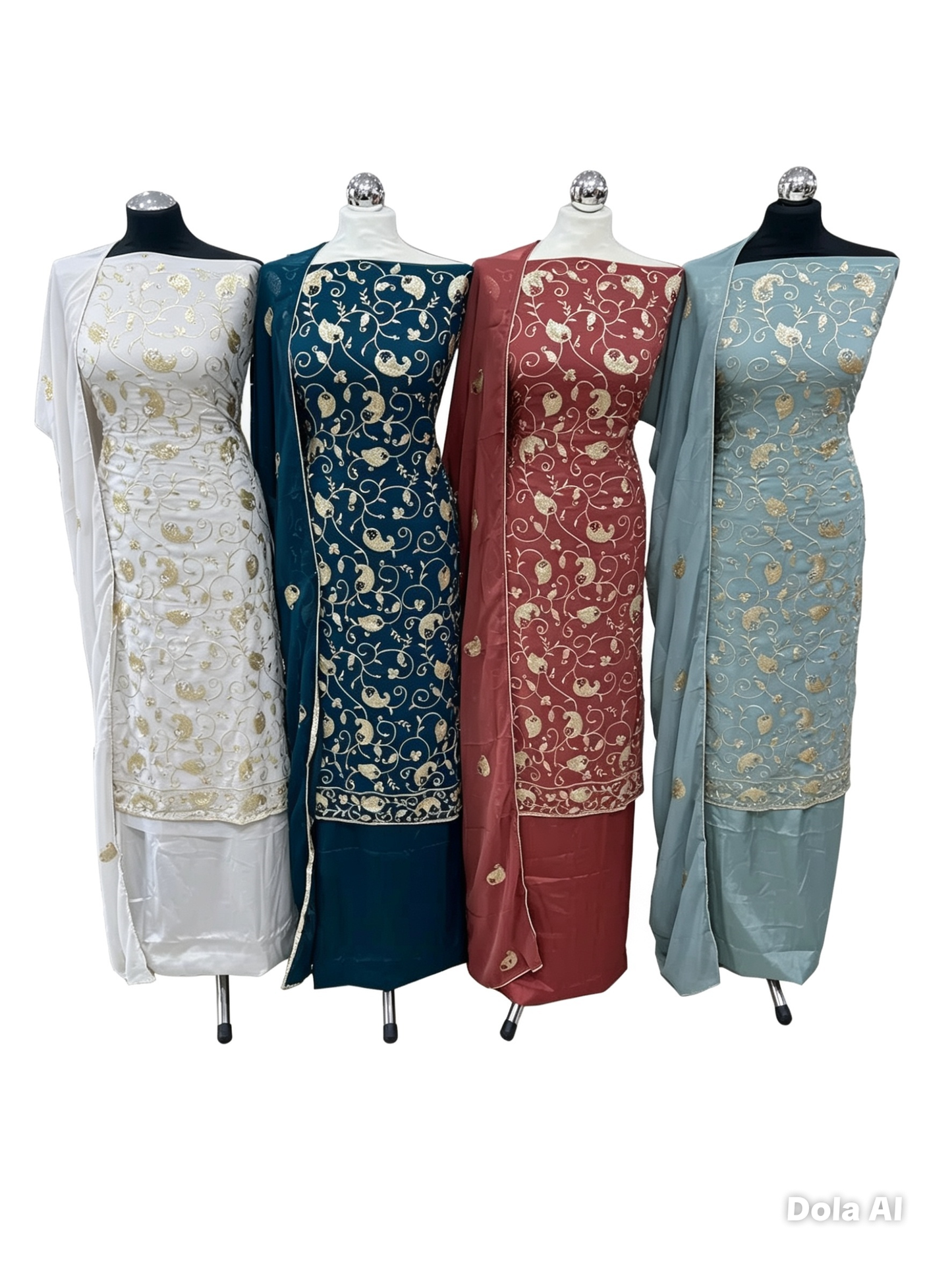 Embroidered Raw Silk