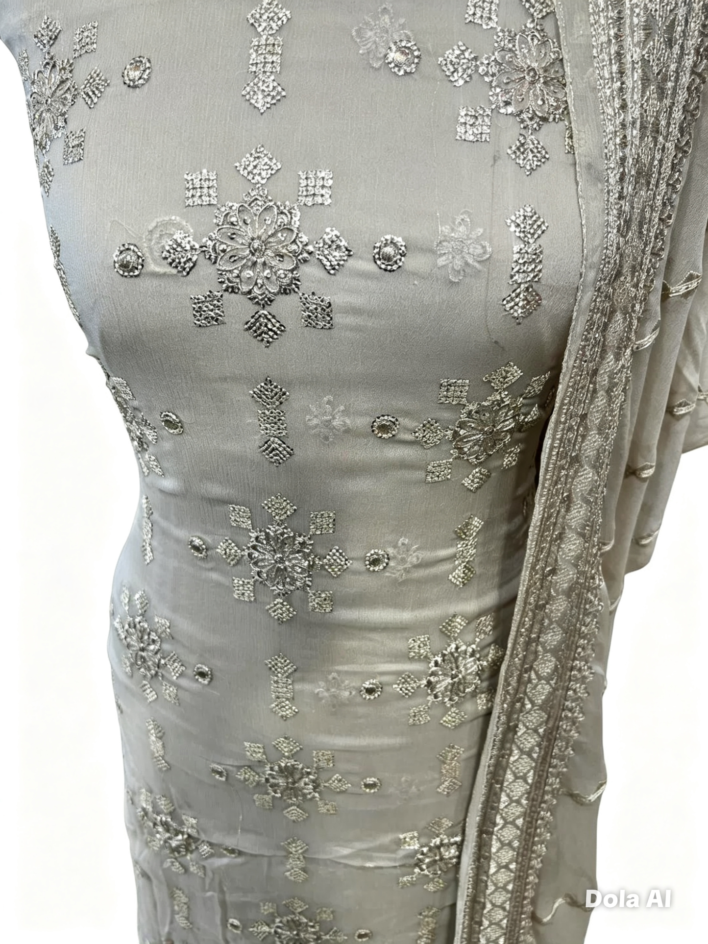Thread Embroidered Chiffon