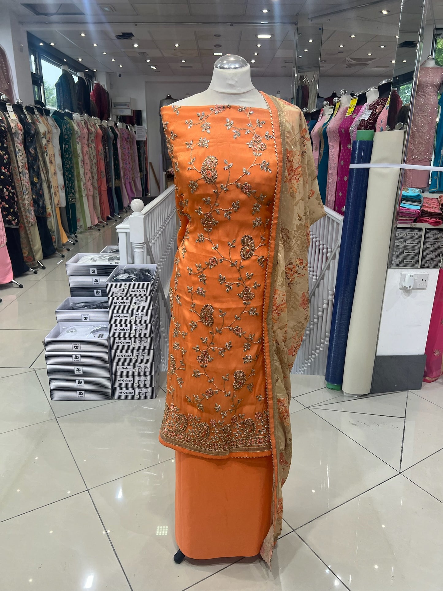 Embellished Dupion Silk