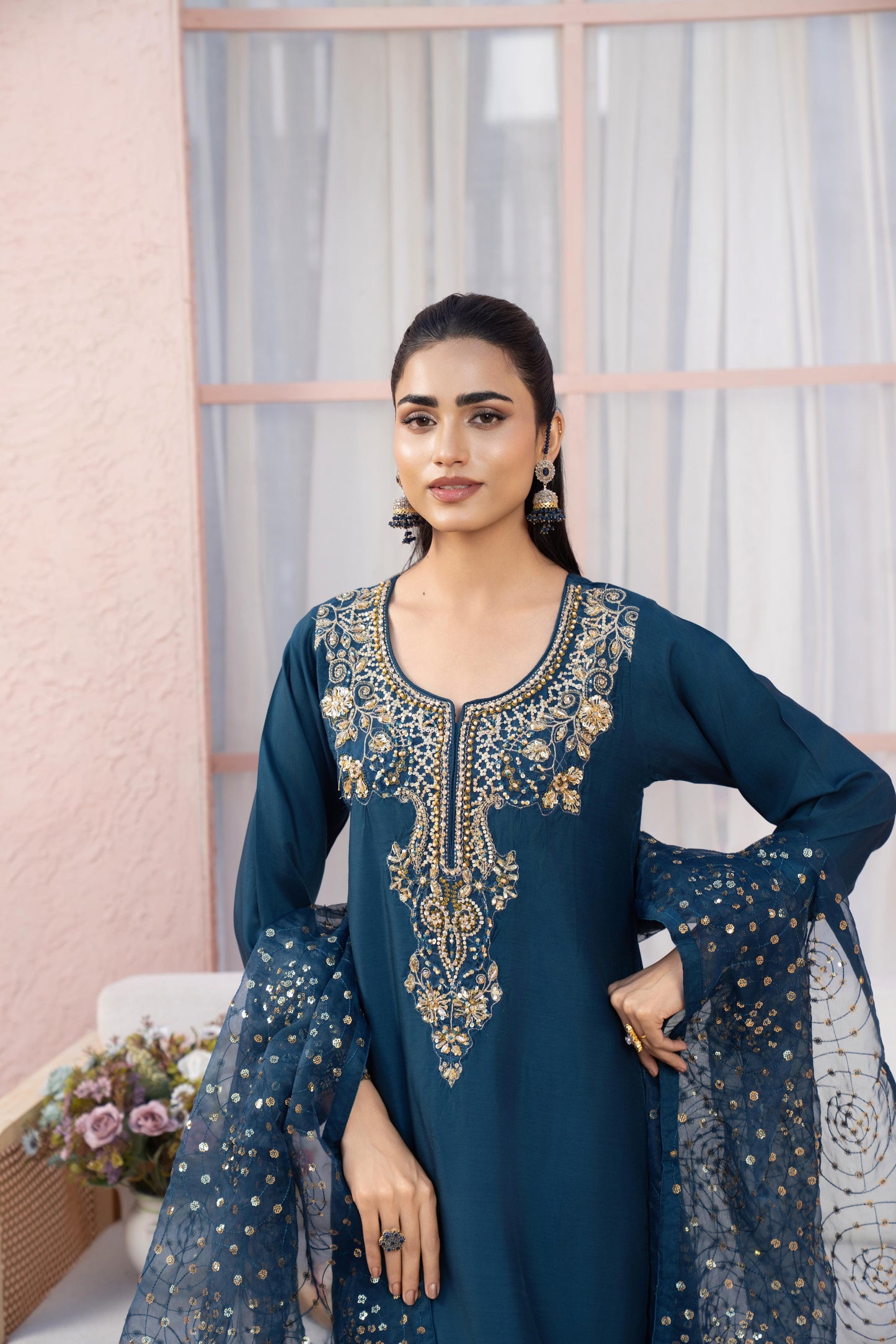 luxurious viscose suit inspired by the renowned Shantly by Barooque collection