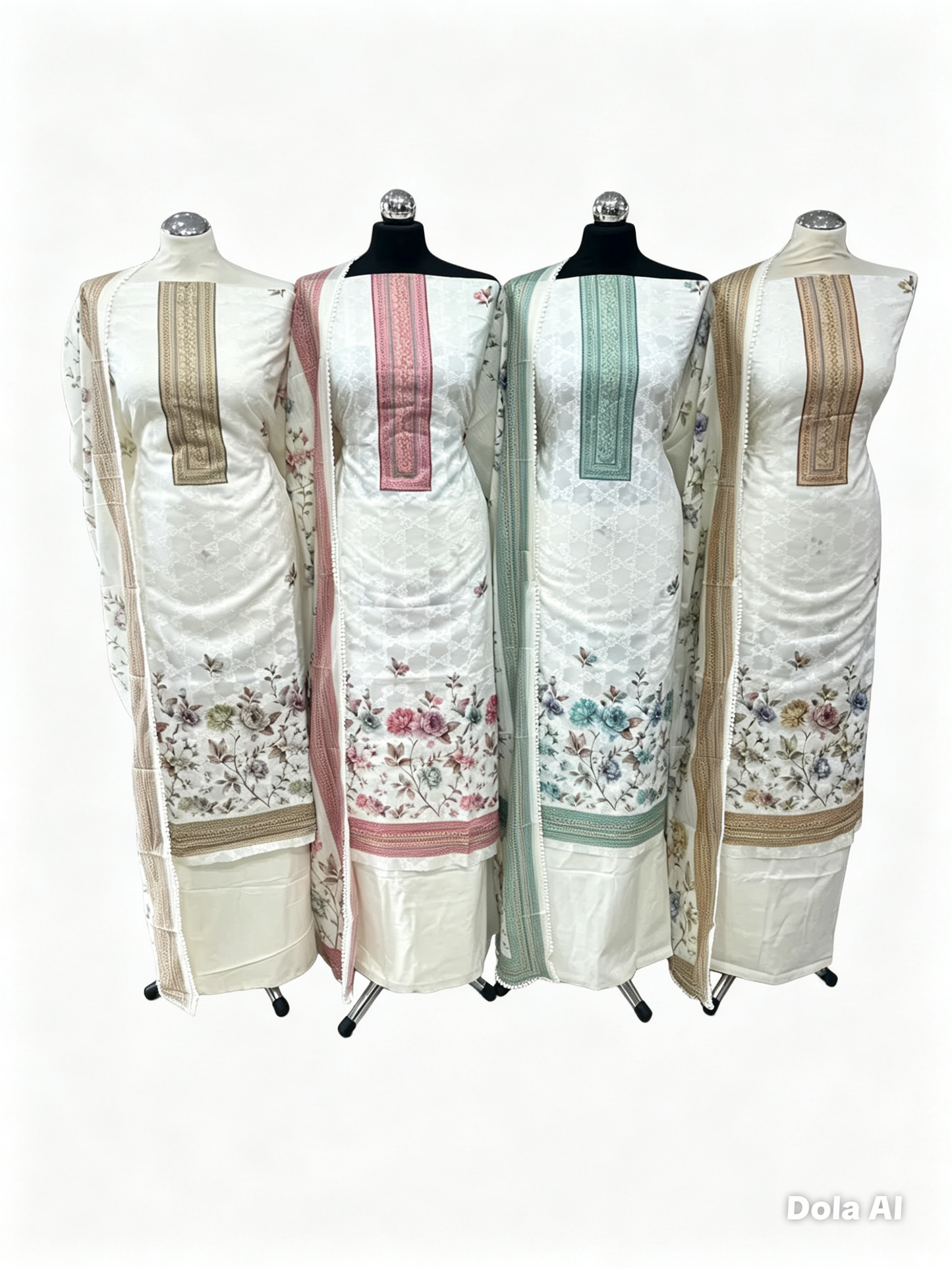 Digital Print & Embroidered Cotton