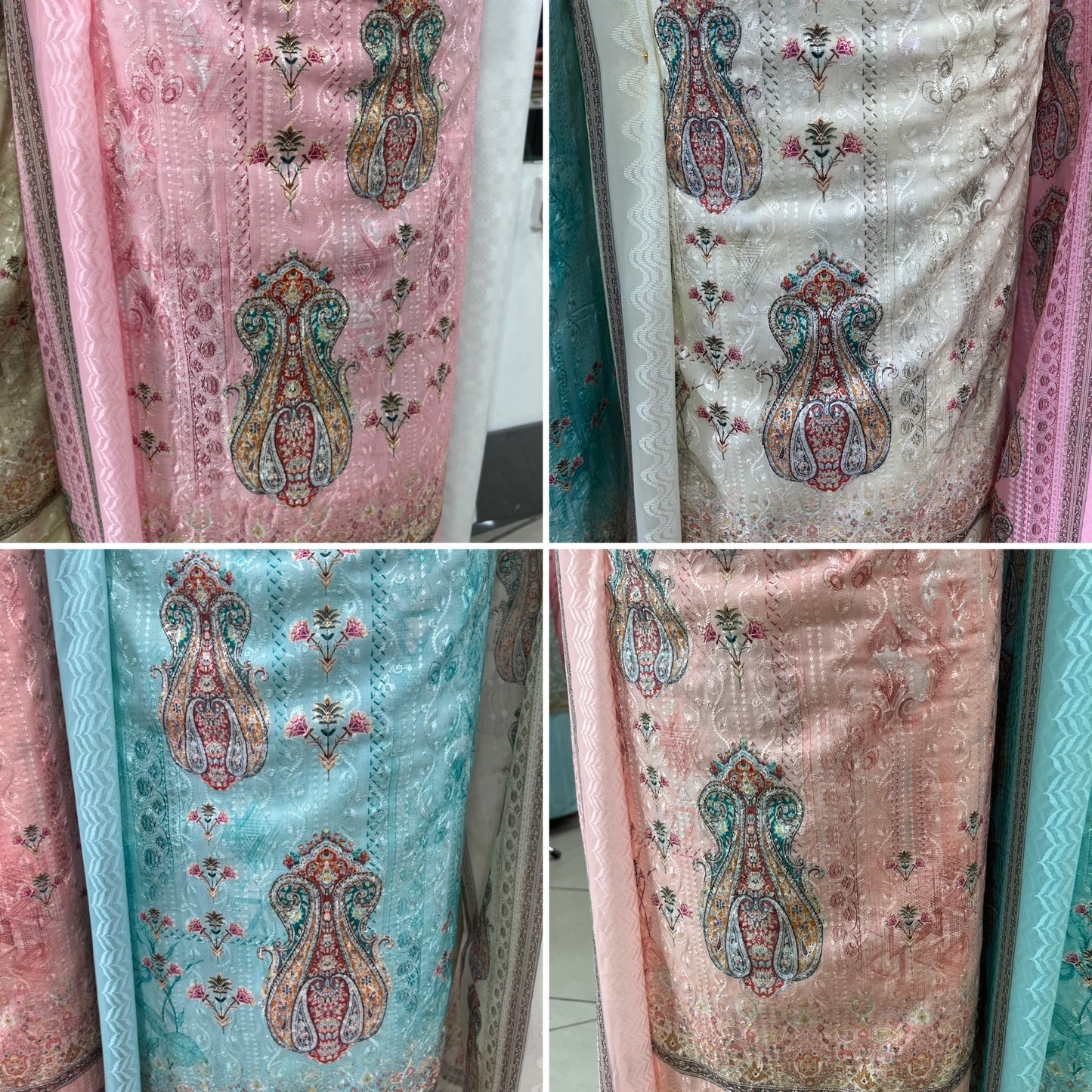 Digital Print Embroidered Cotton