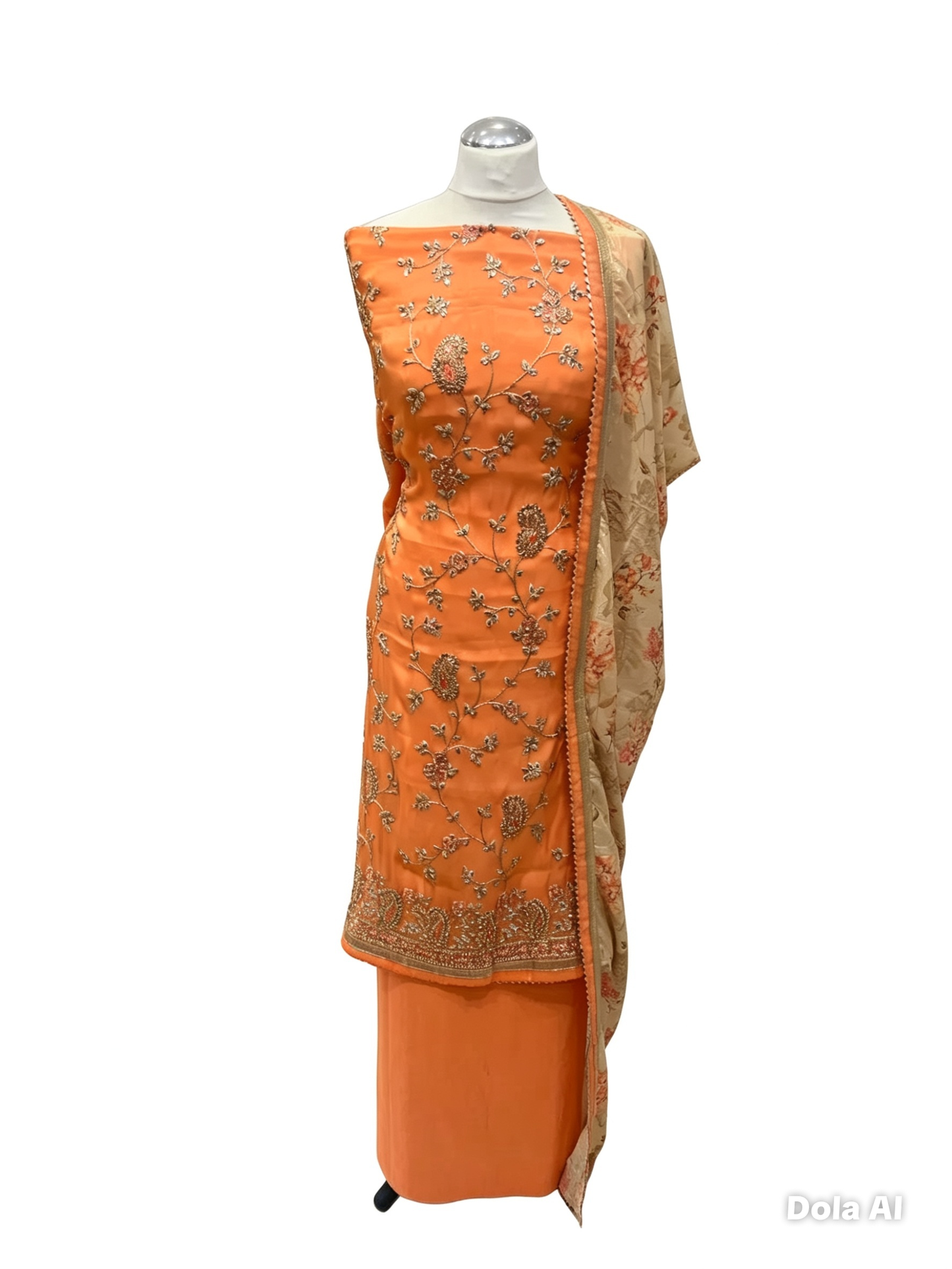 Embellished Dupion Silk