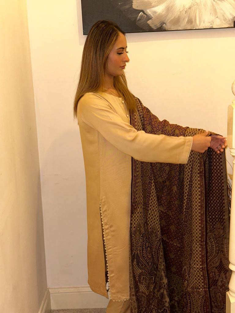 Marina Readymade with Pashima Shawl