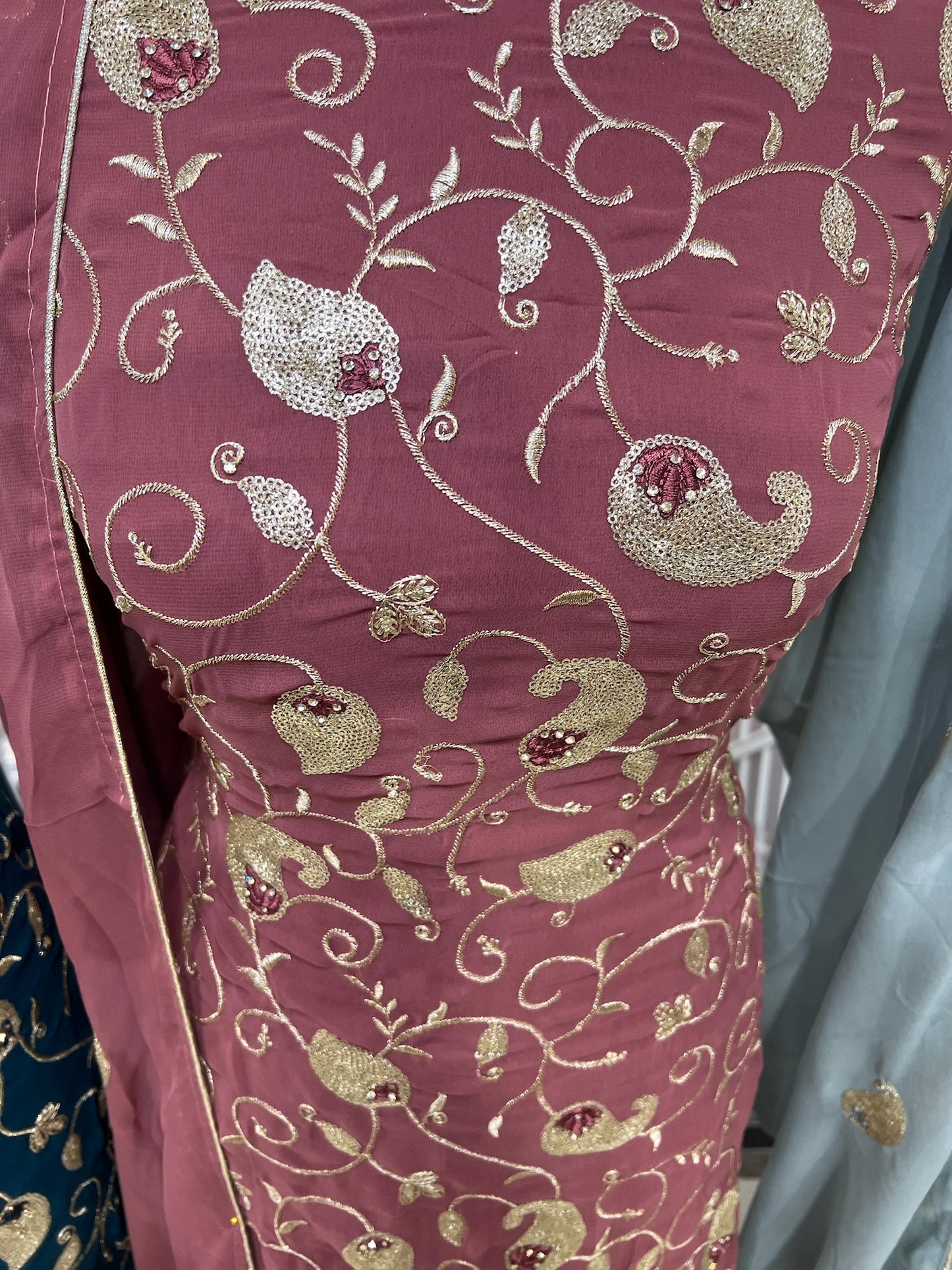 Embroidered Raw Silk