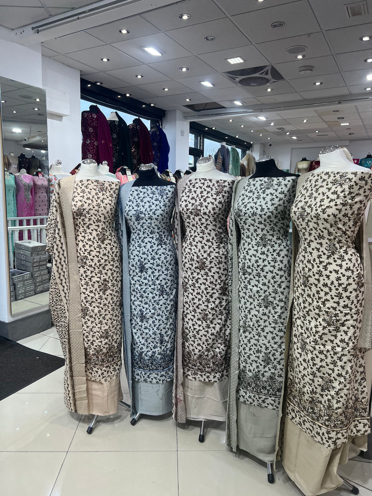 Digtial Print Alpine With Thread Embroidery