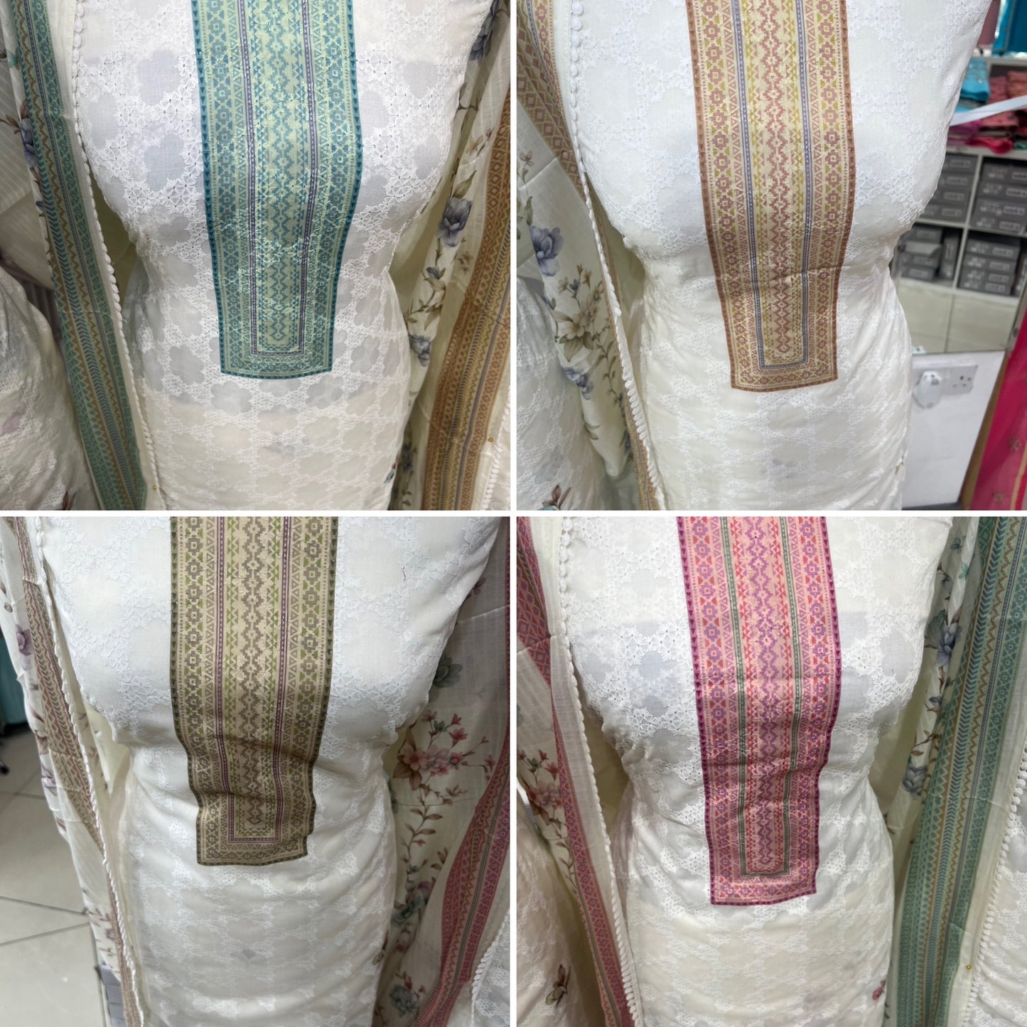 Digital Print & Embroidered Cotton