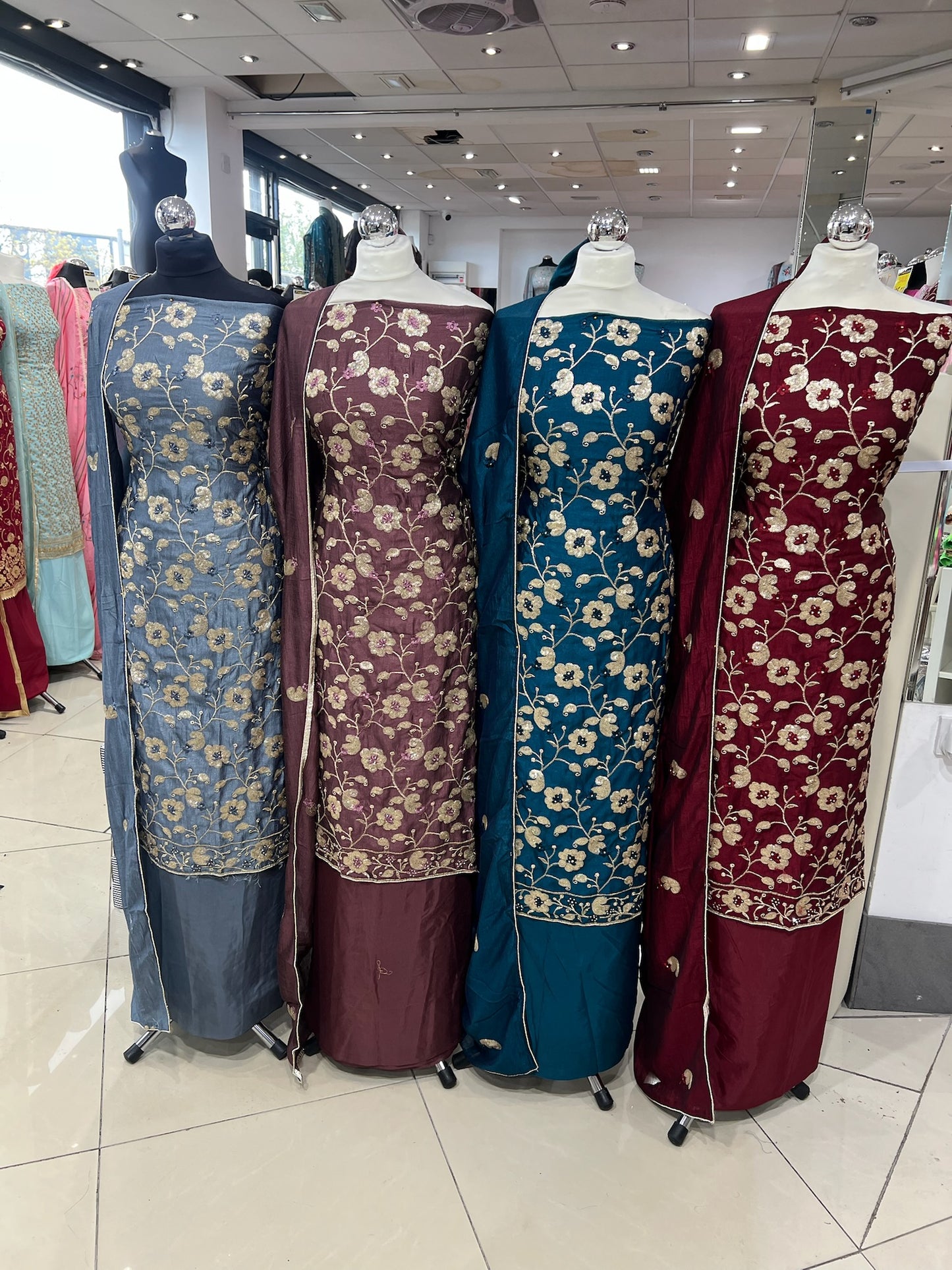 Embroidered Raw Silk