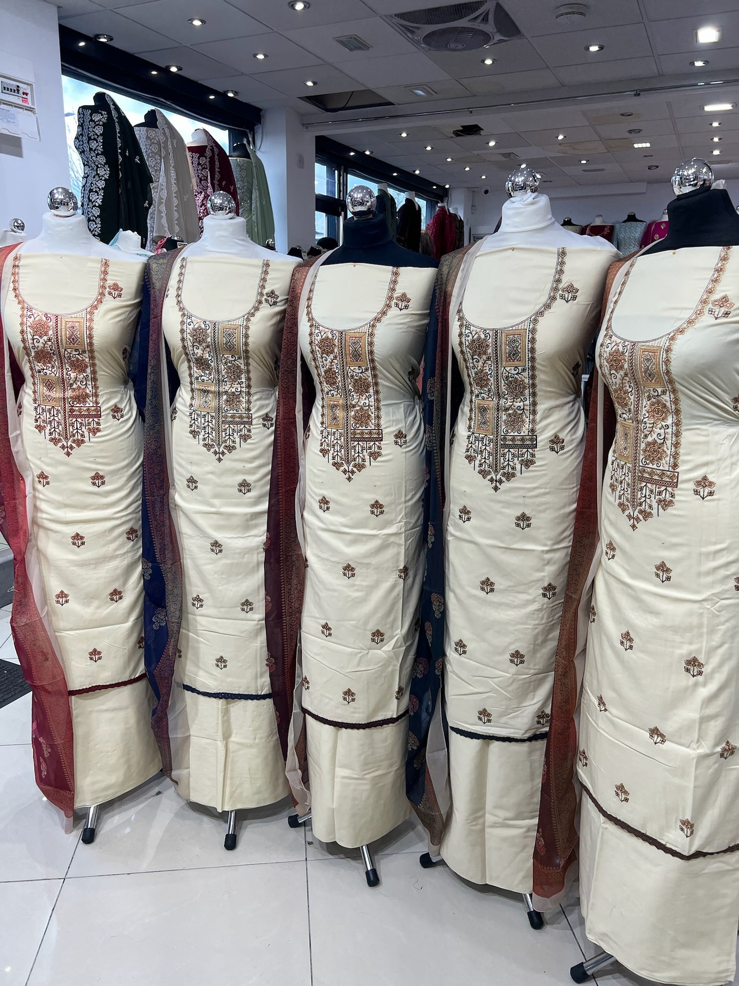 Exquisite Cotton Lawn Embroidered Neckline