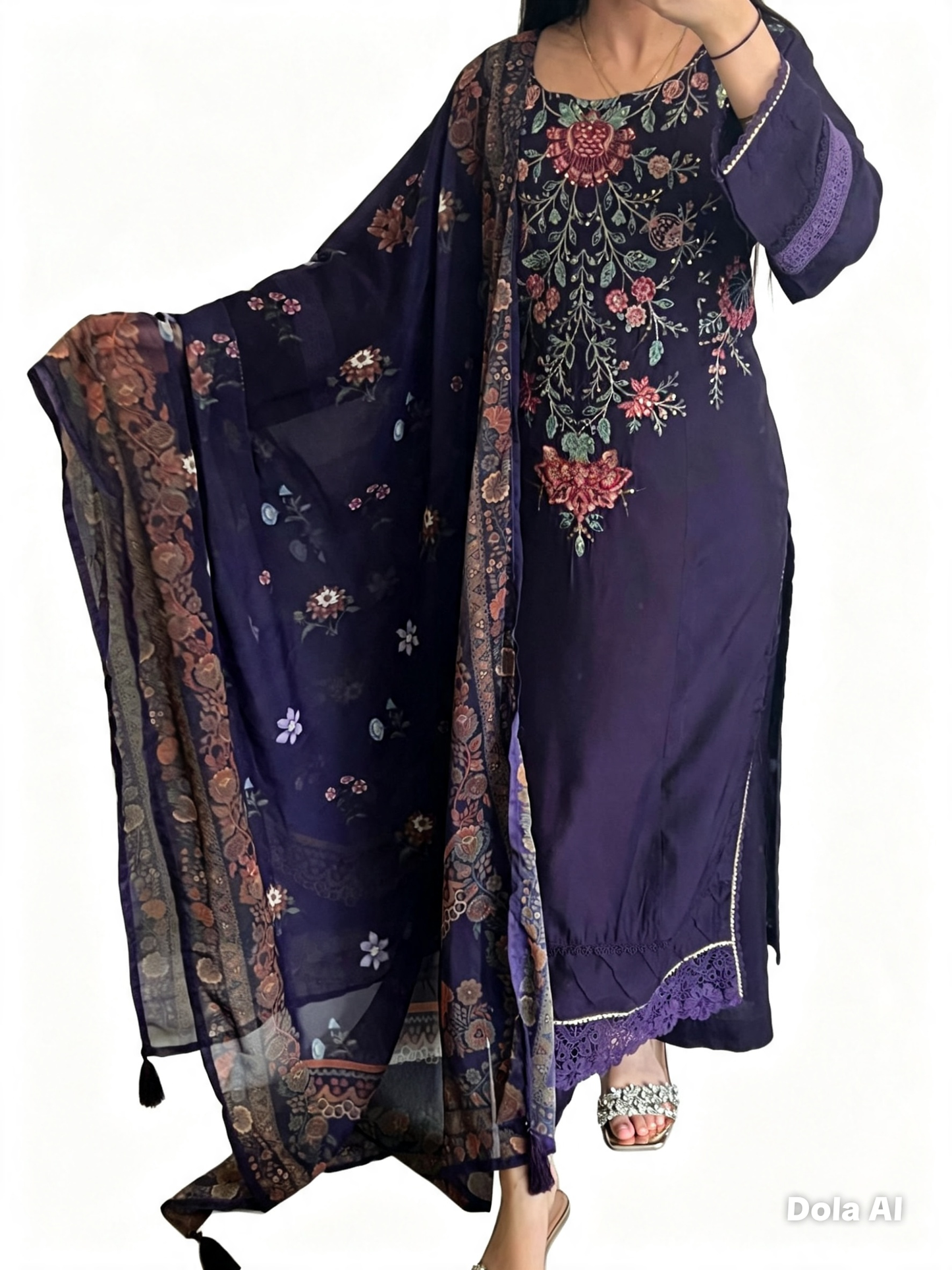 Maria B Inspired Thread Embroidered Luxury Viscose Suit