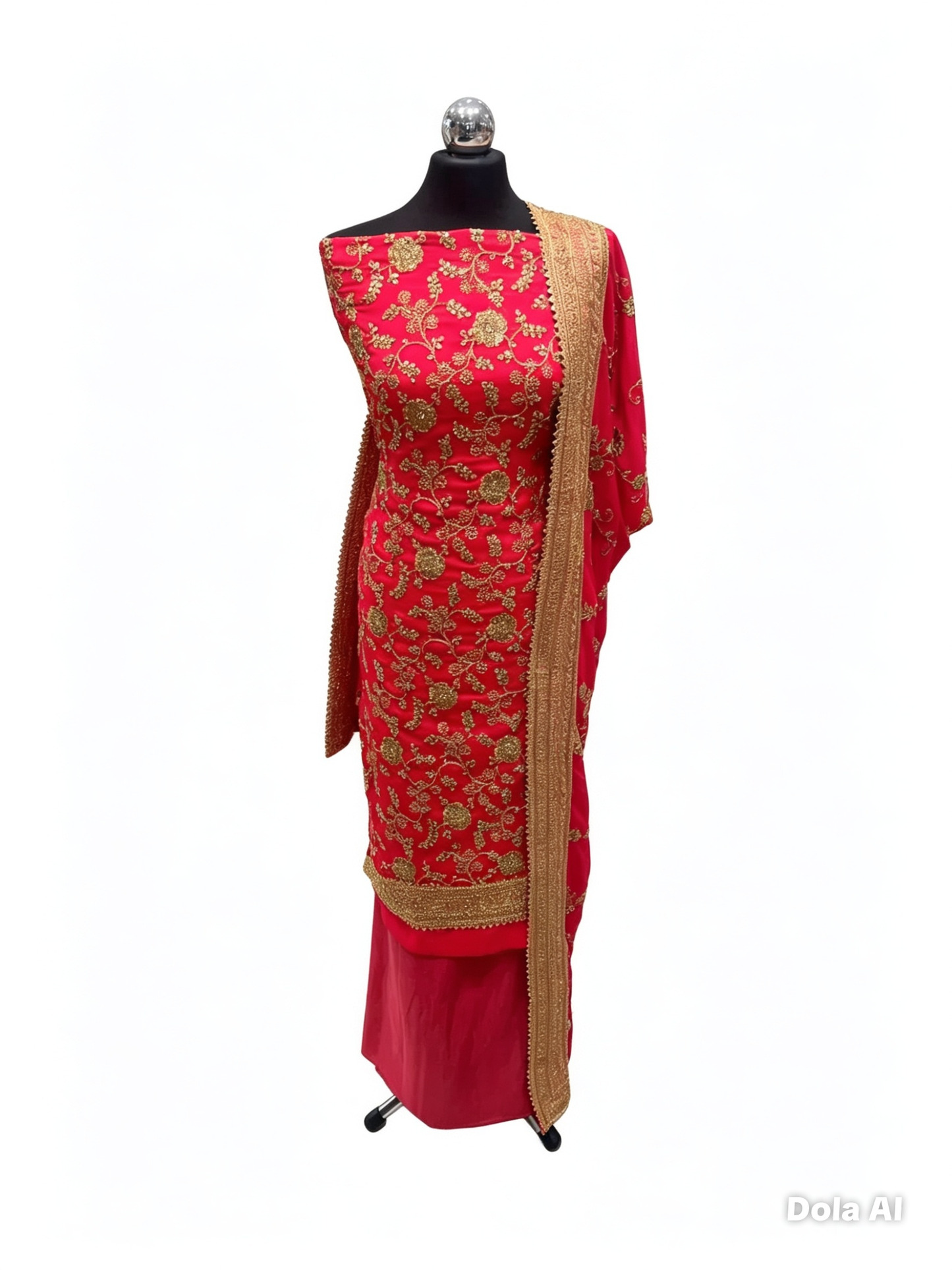 Embellished Dupion Silk