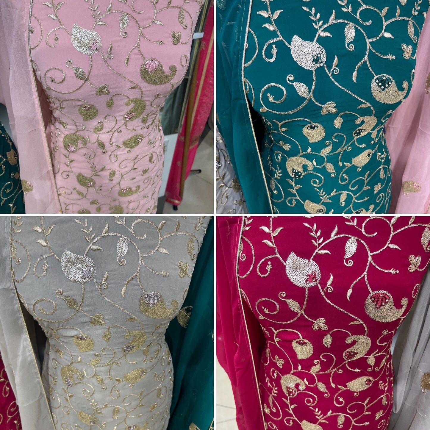 Embroidered Raw Silk