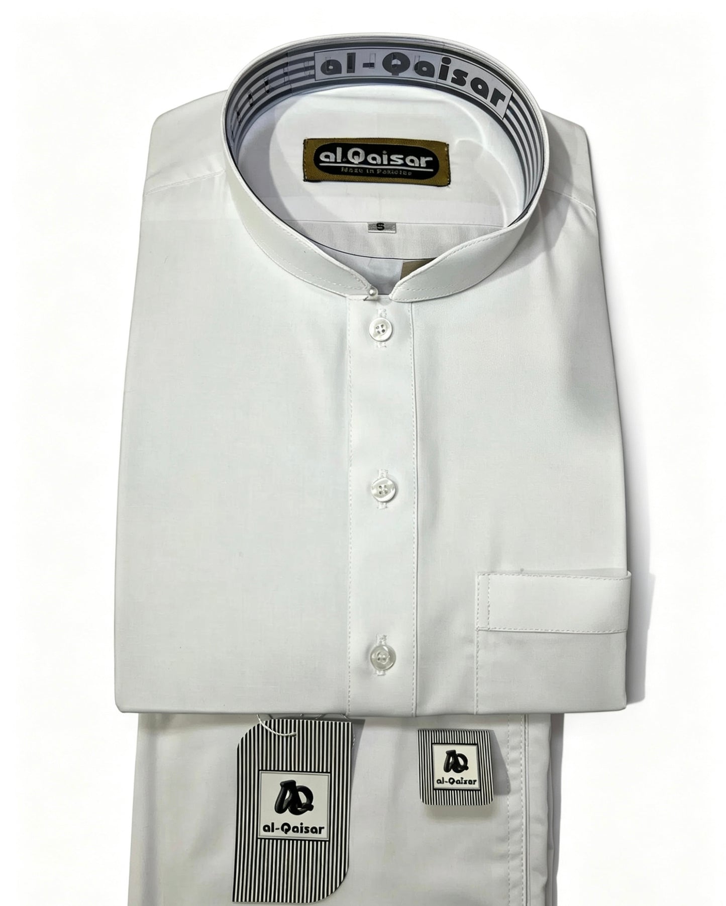 Al-Qaisar Men’s Plain Shalwar kameez WHITE