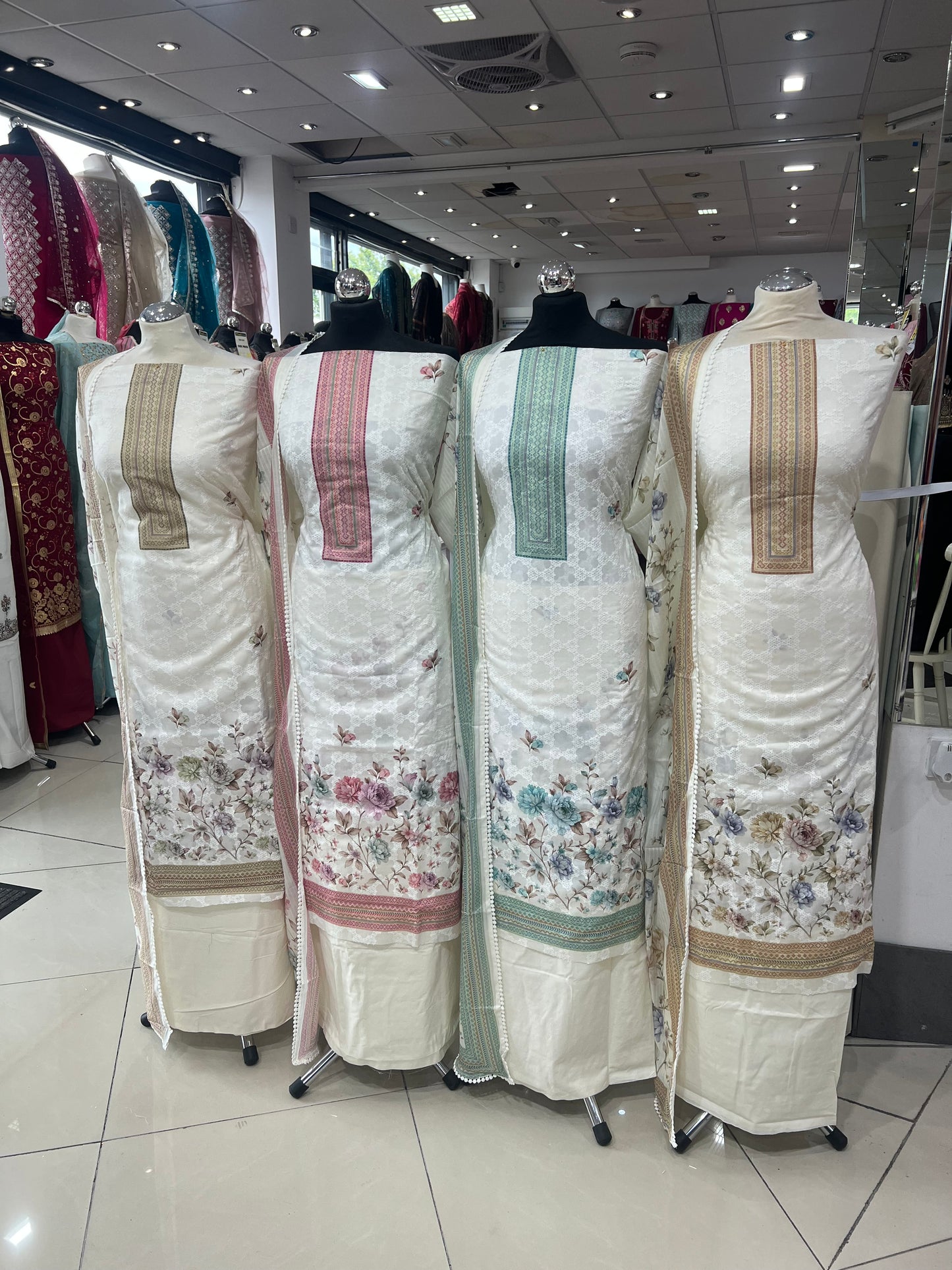 Digital Print & Embroidered Cotton