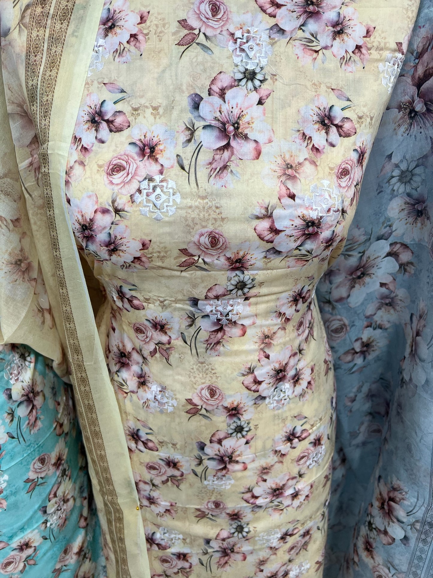 Exquisite Lawn Cotton Embroidered Floral Print