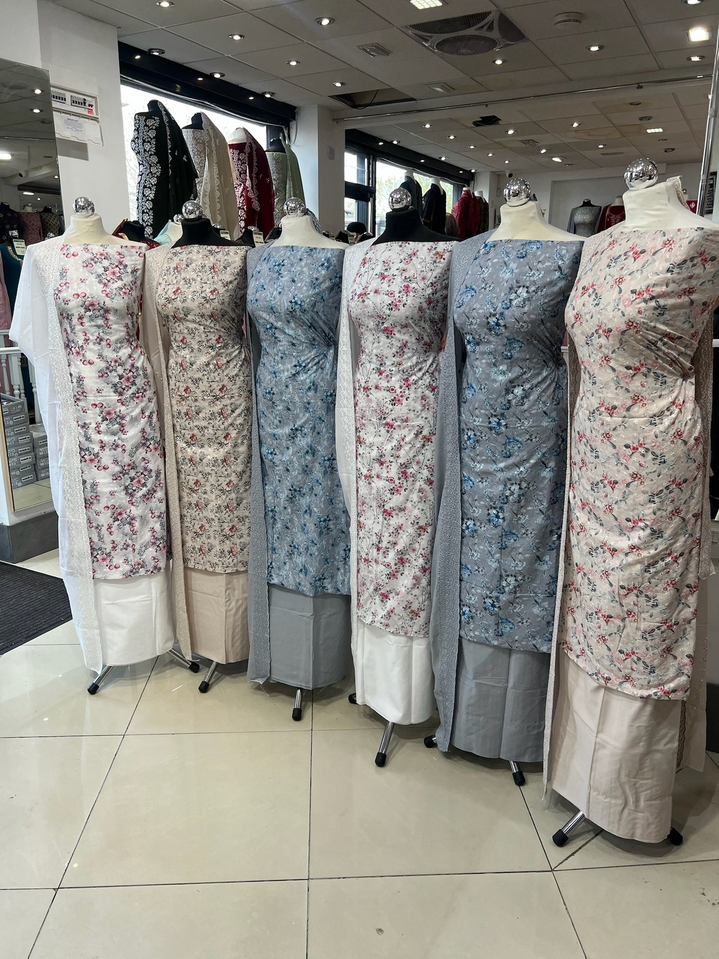 Floral Embroidered Digital Print Cotton