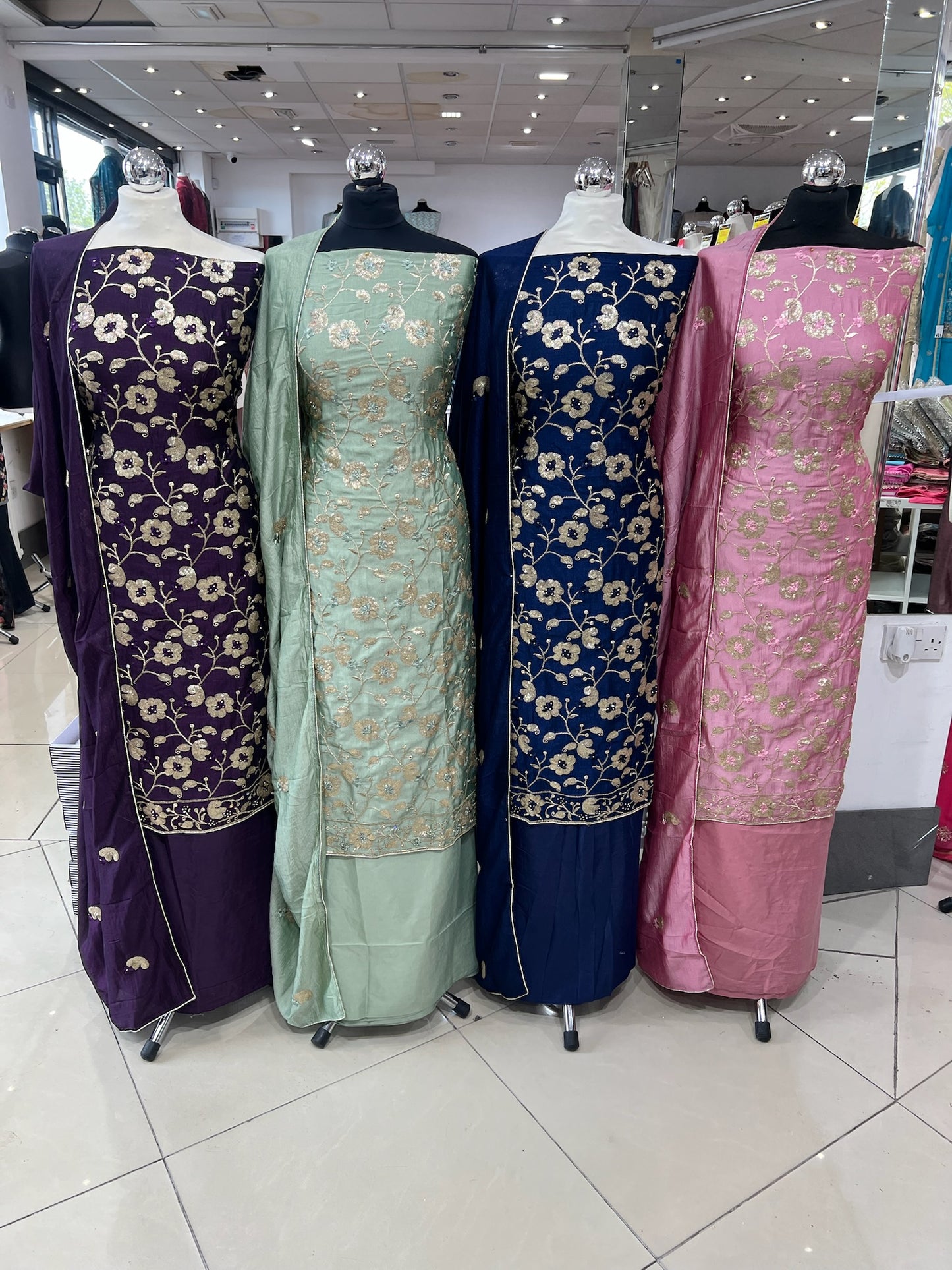 Embroidered Raw Silk