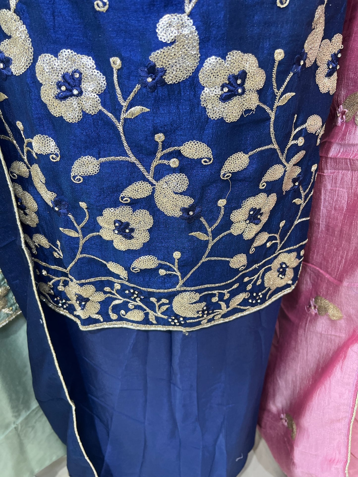 Embroidered Raw Silk