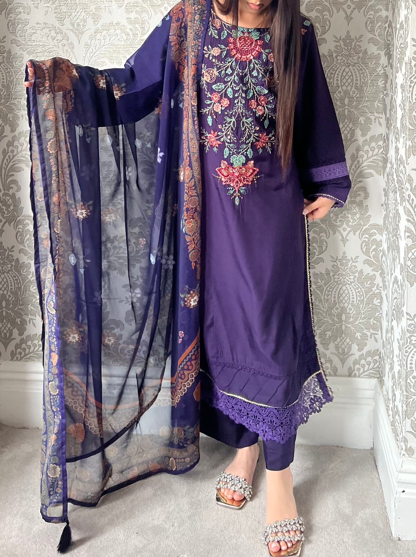 Maria B Inspired Thread Embroidered Luxury Viscose Suit
