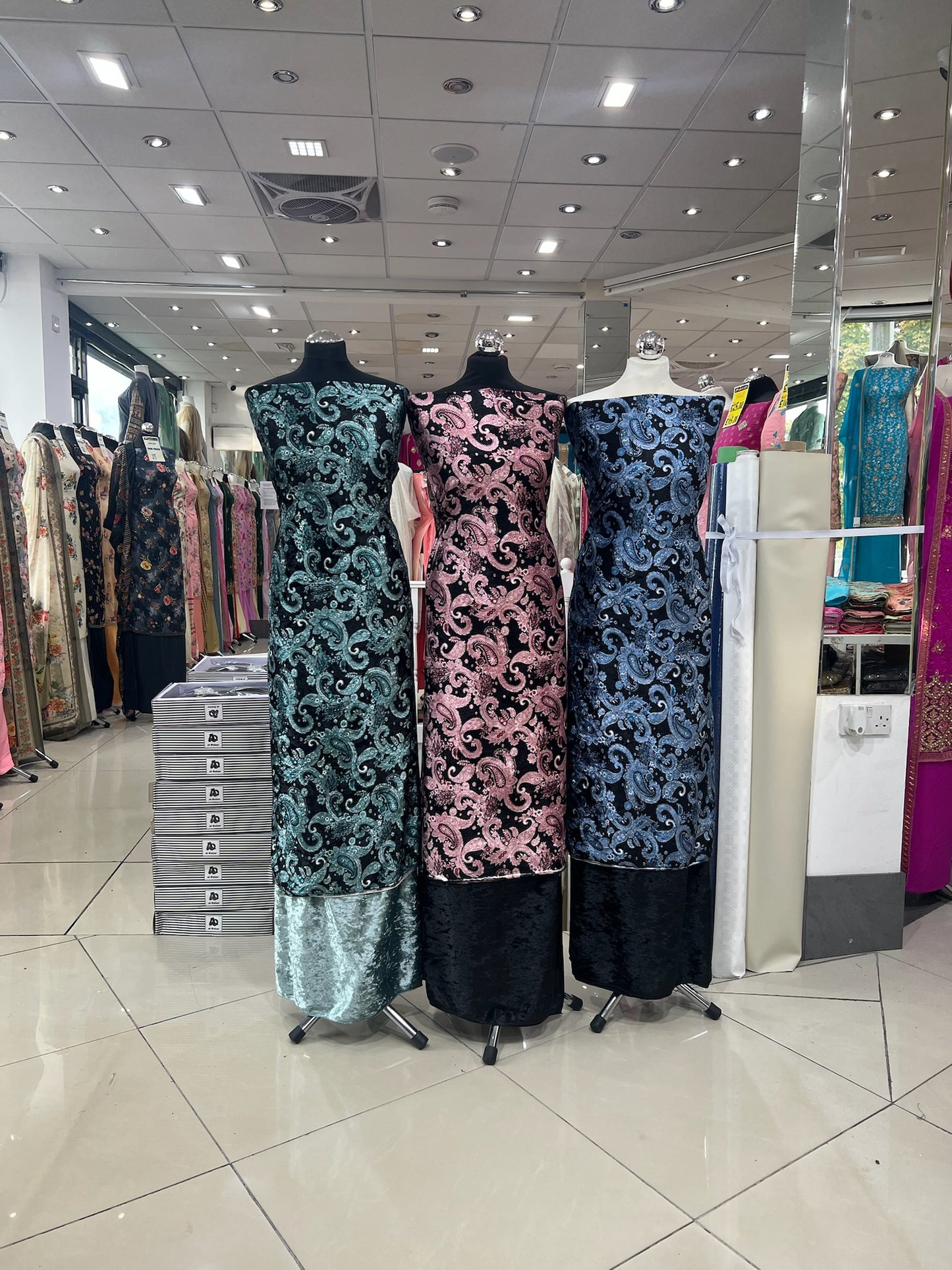 Premium Digital Print Velvet Suit