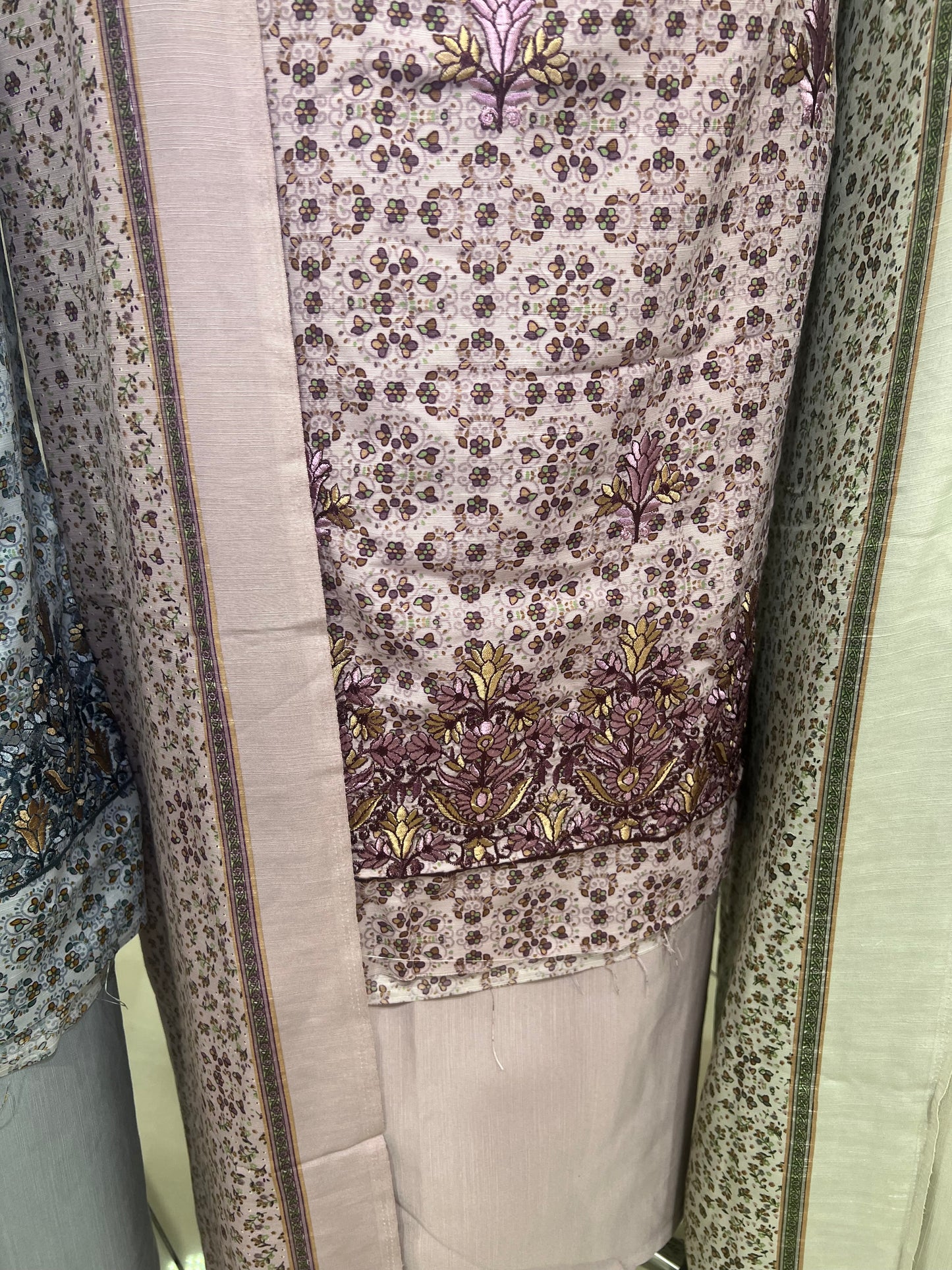 Digtial Print Alpine With Thread Embroidery