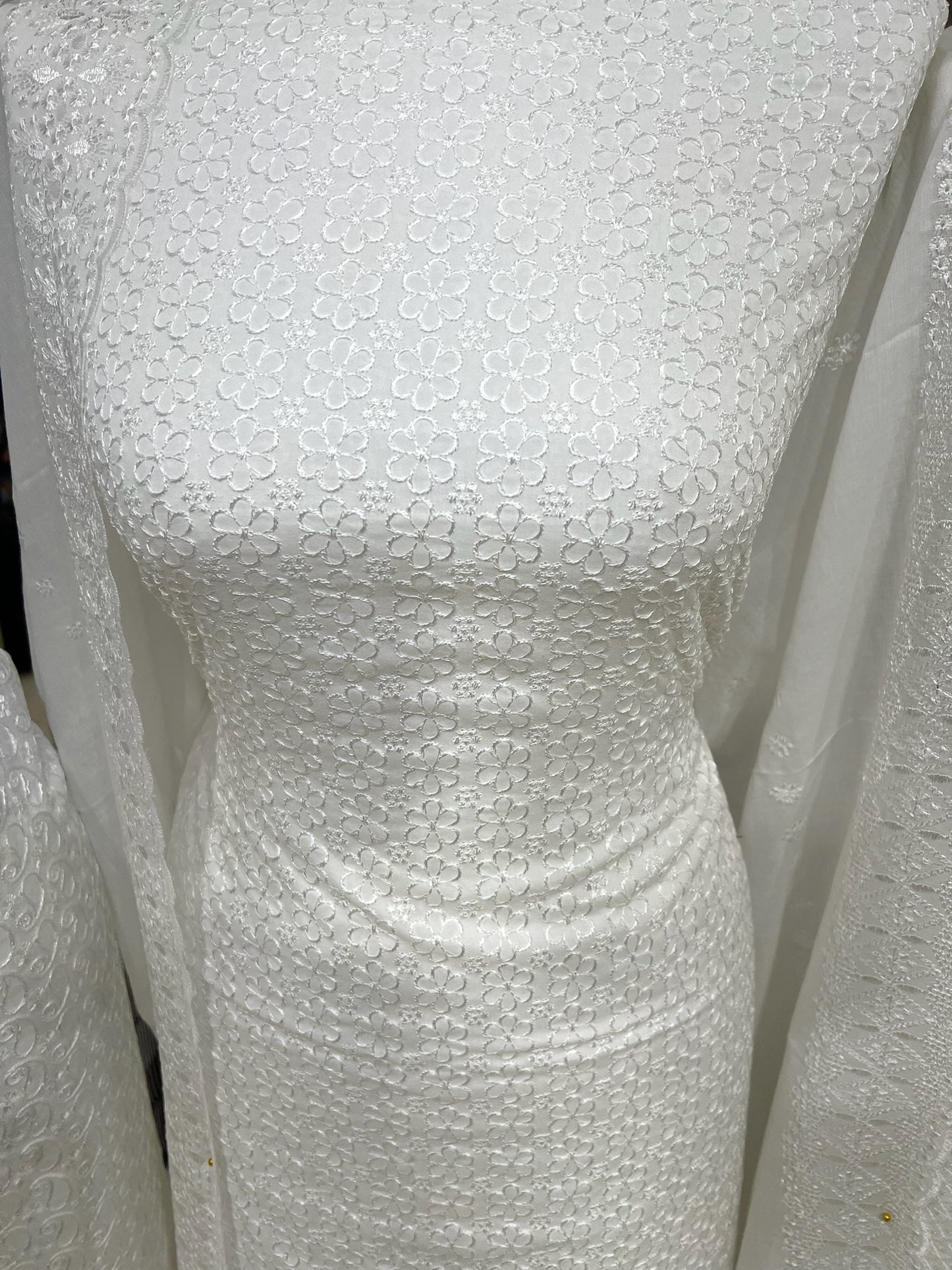 Chikankari Embroidered Cotton