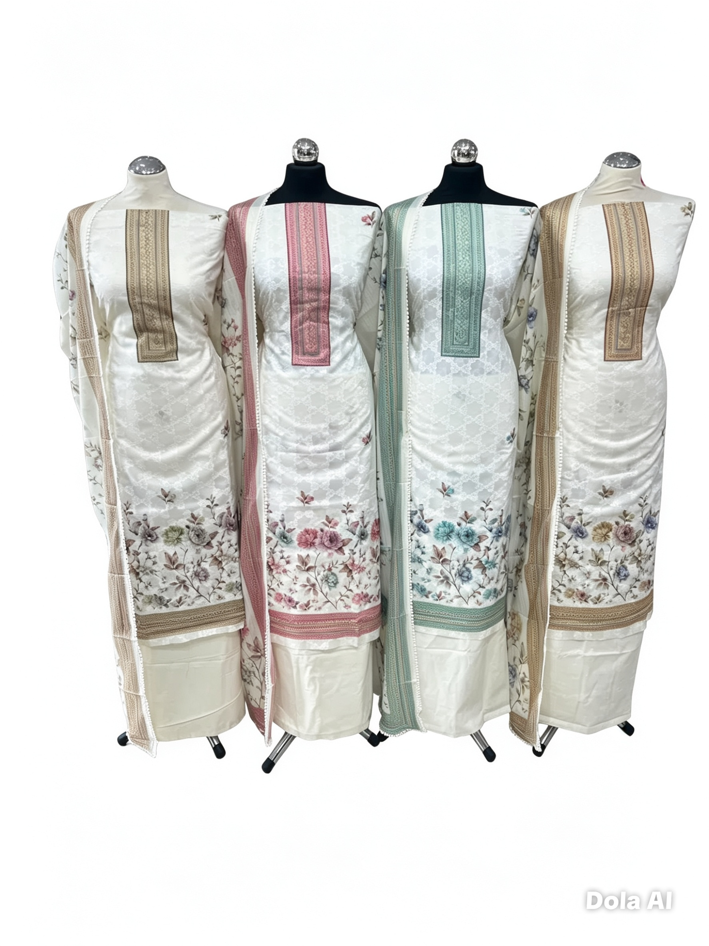 Digital Print & Embroidered Cotton