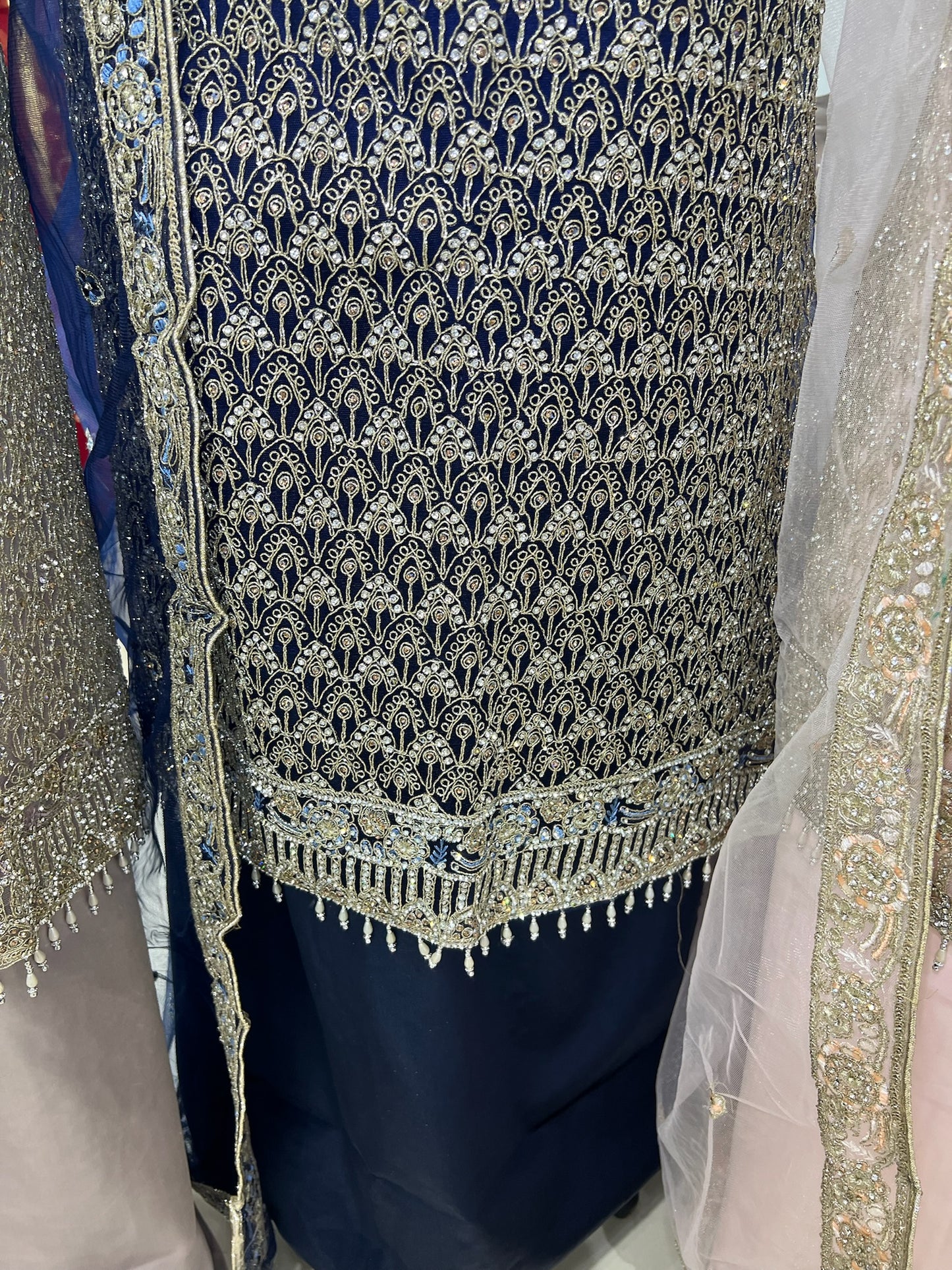 Fancy Net Embroidered & Embellished