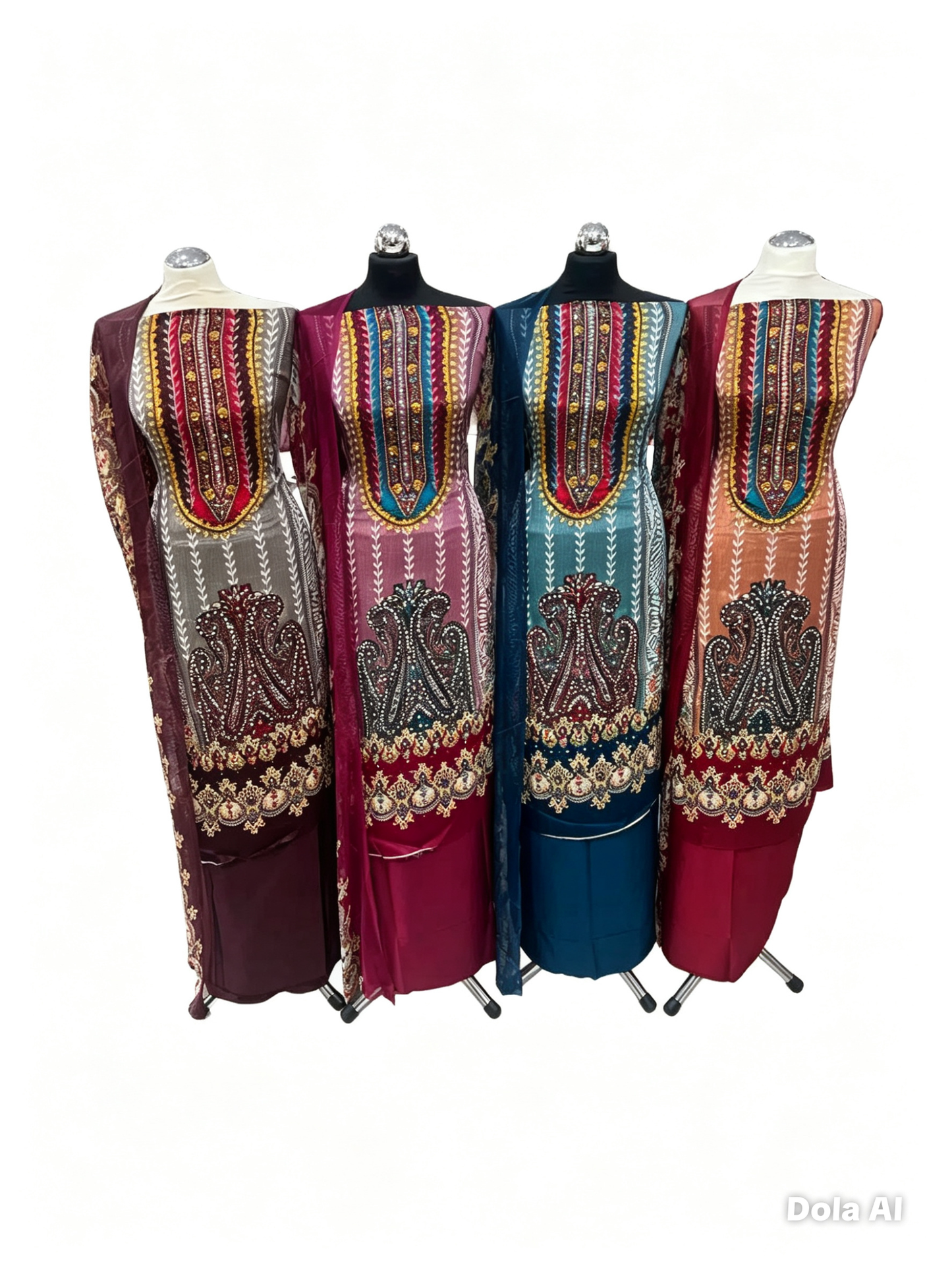 Embellished Digital Print Crepe
