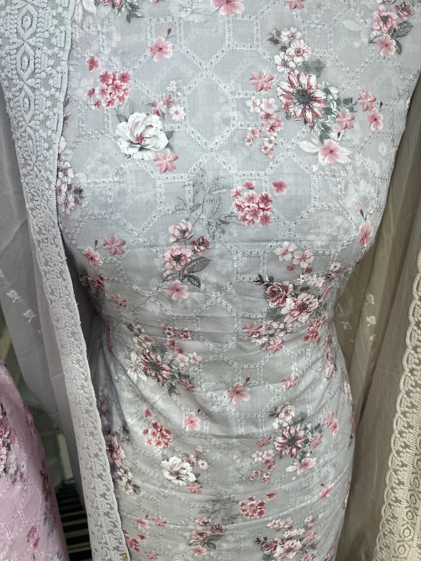 Embroidered Digital Print Cotton