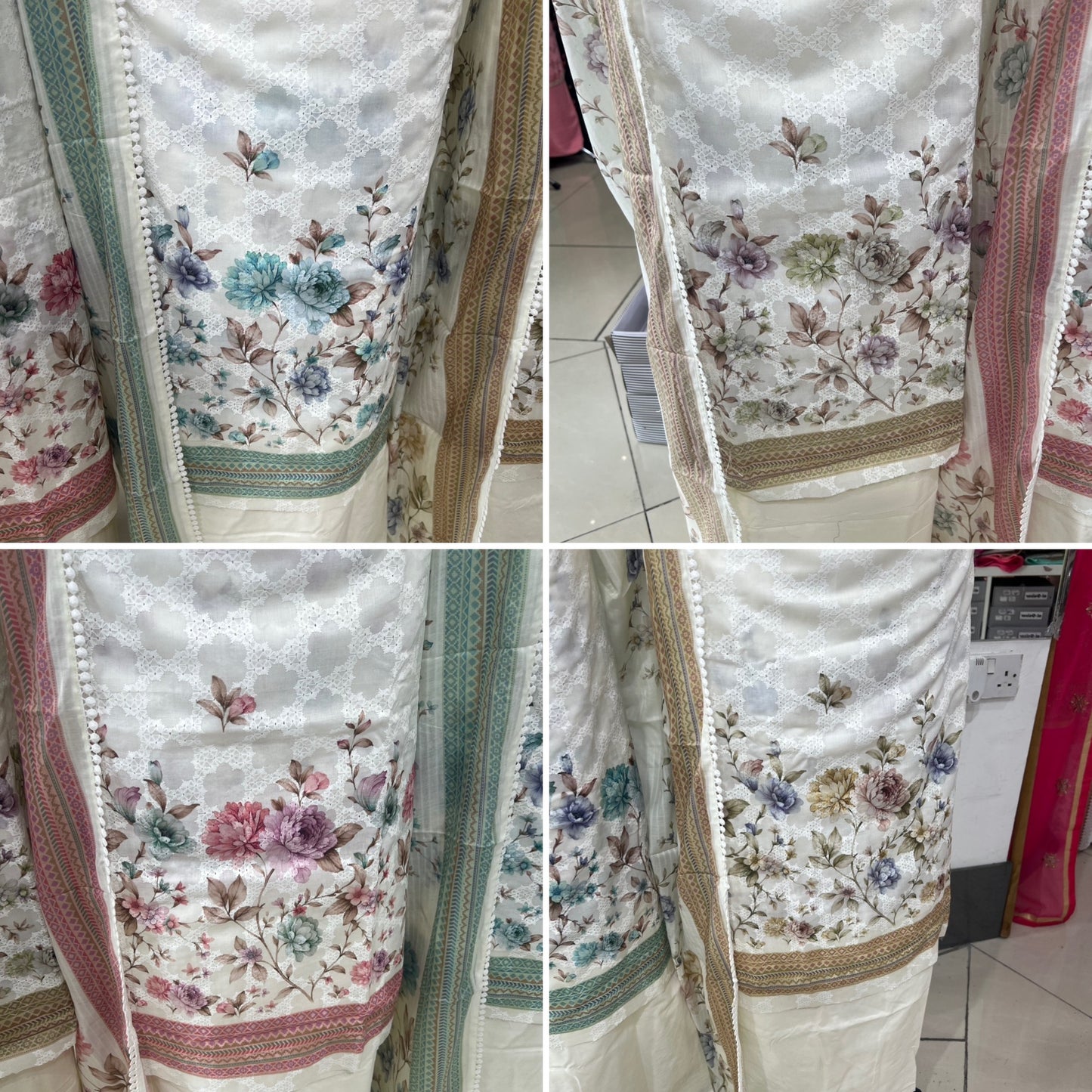 Digital Print & Embroidered Cotton