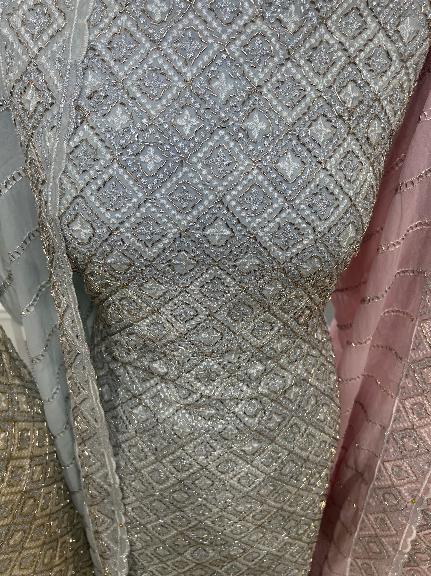 Embroidered Georgette — Thread Embroidery & Embroidered Dupatta