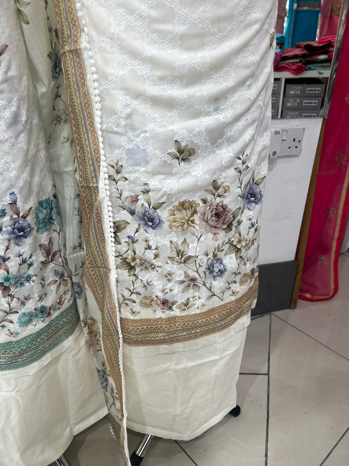 Digital Print & Embroidered Cotton