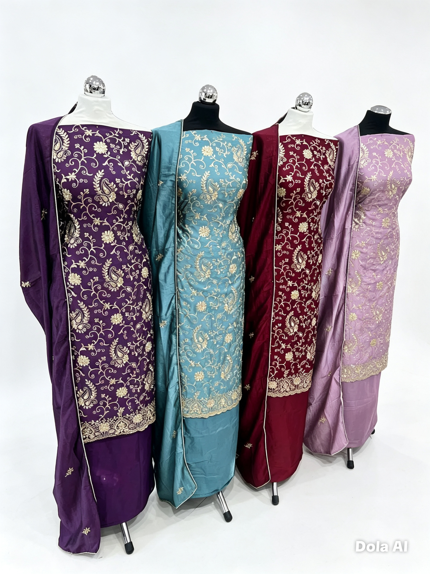 Embroidered Raw Silk