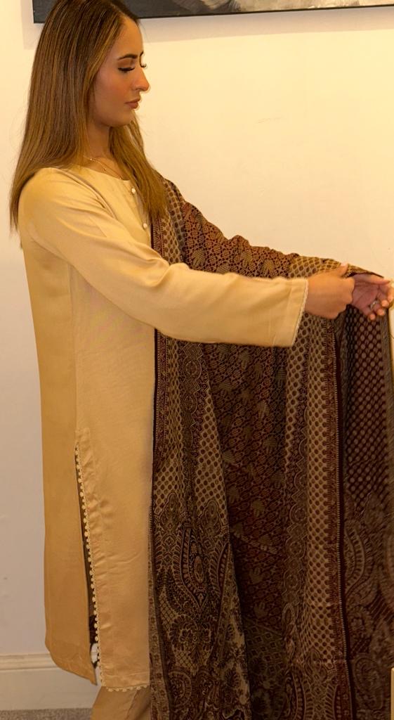 Marina Readymade with Pashima Shawl