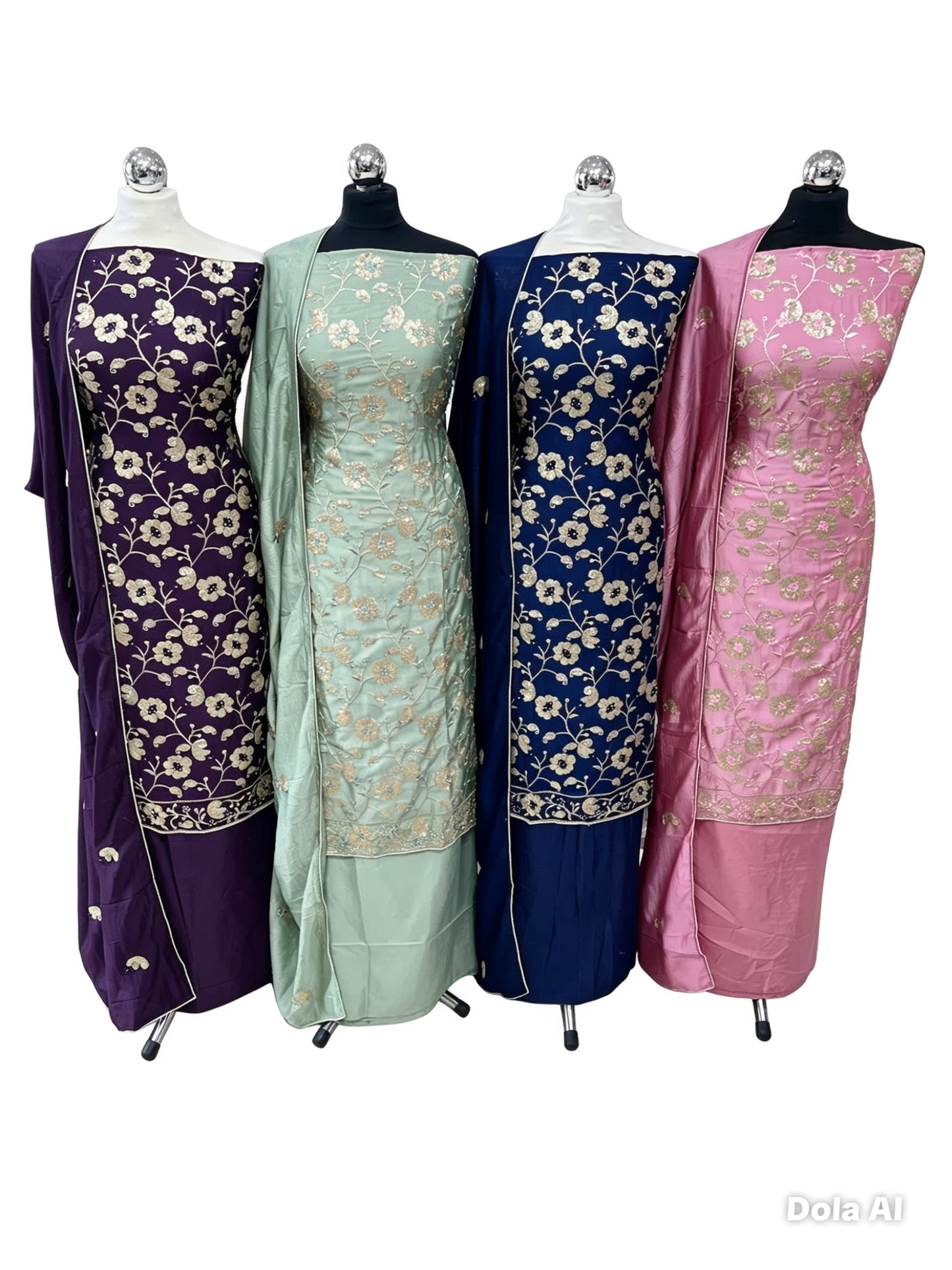 Embroidered Raw Silk