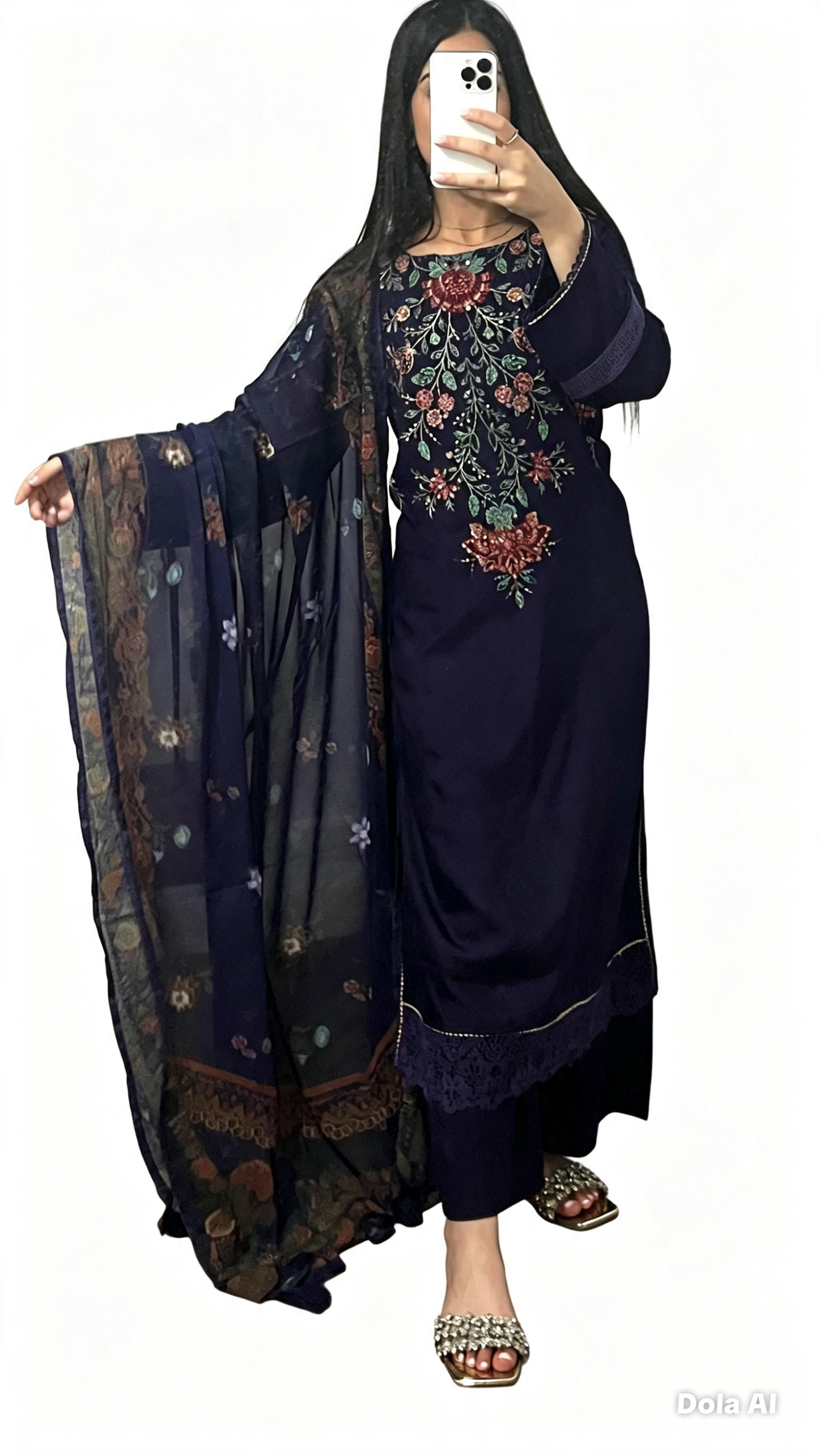 Maria B Inspired Thread Embroidered Luxury Viscose Suit